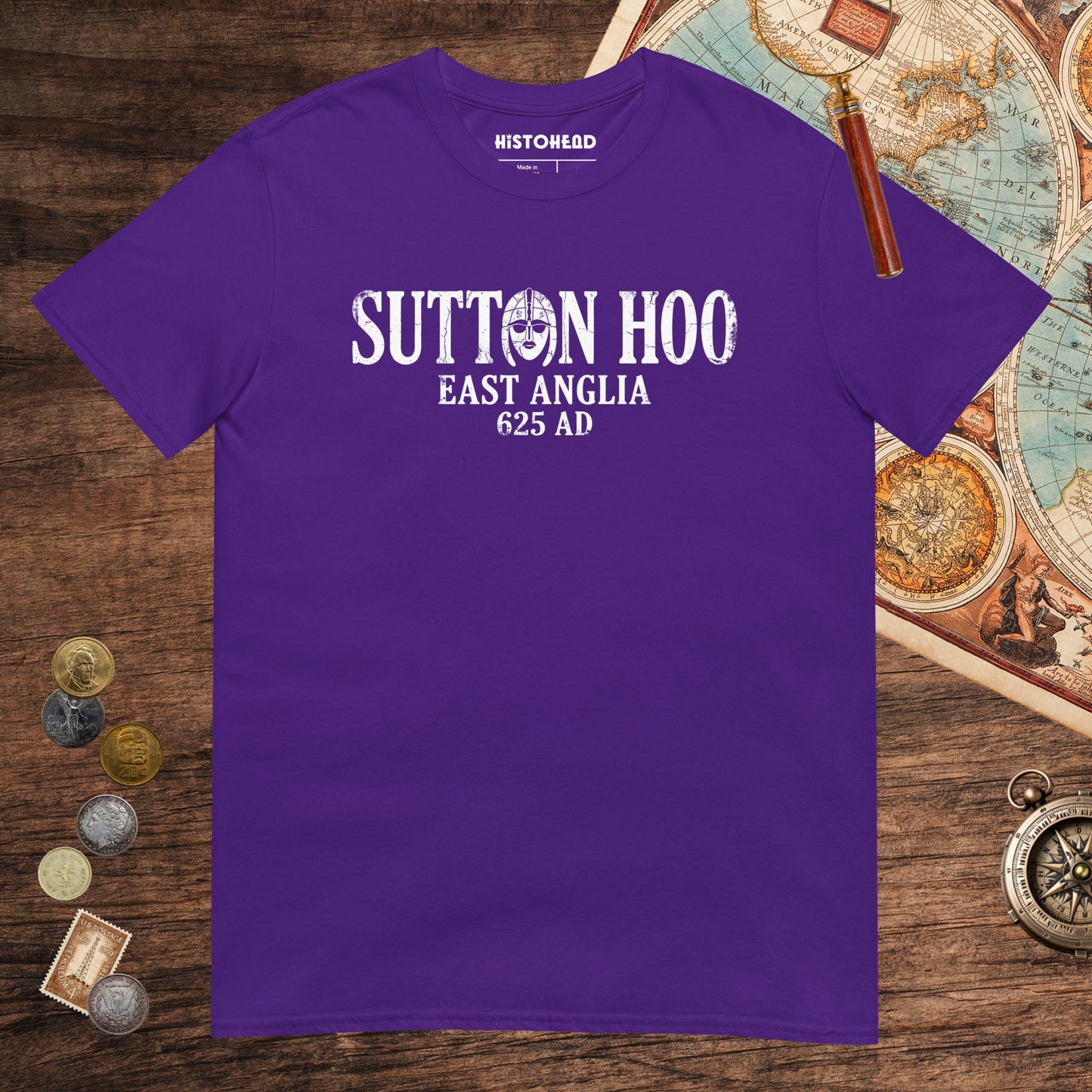 Purple Sutton Hoo Tee - history buff gift by HistoHead