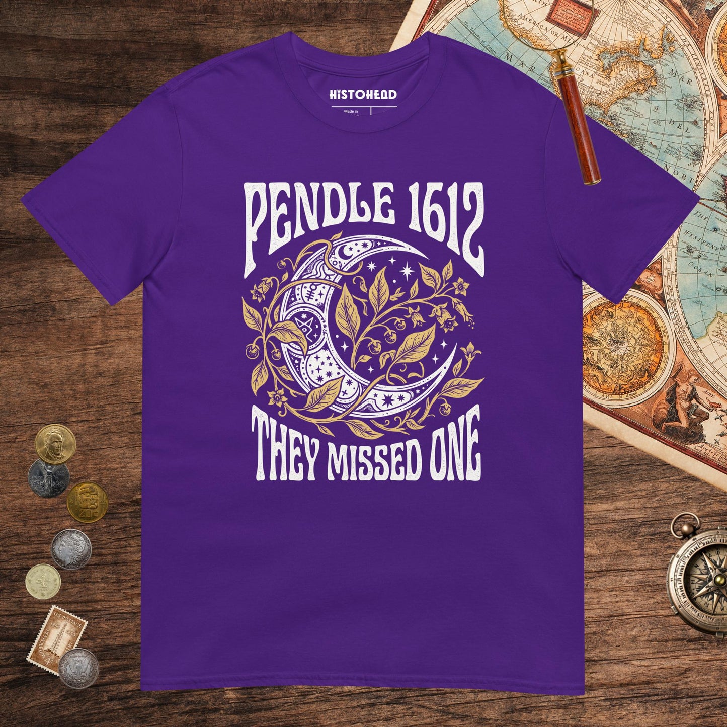 Purple Pendle Witch Trials They Missed One Tee - history buff gift by HistoHead