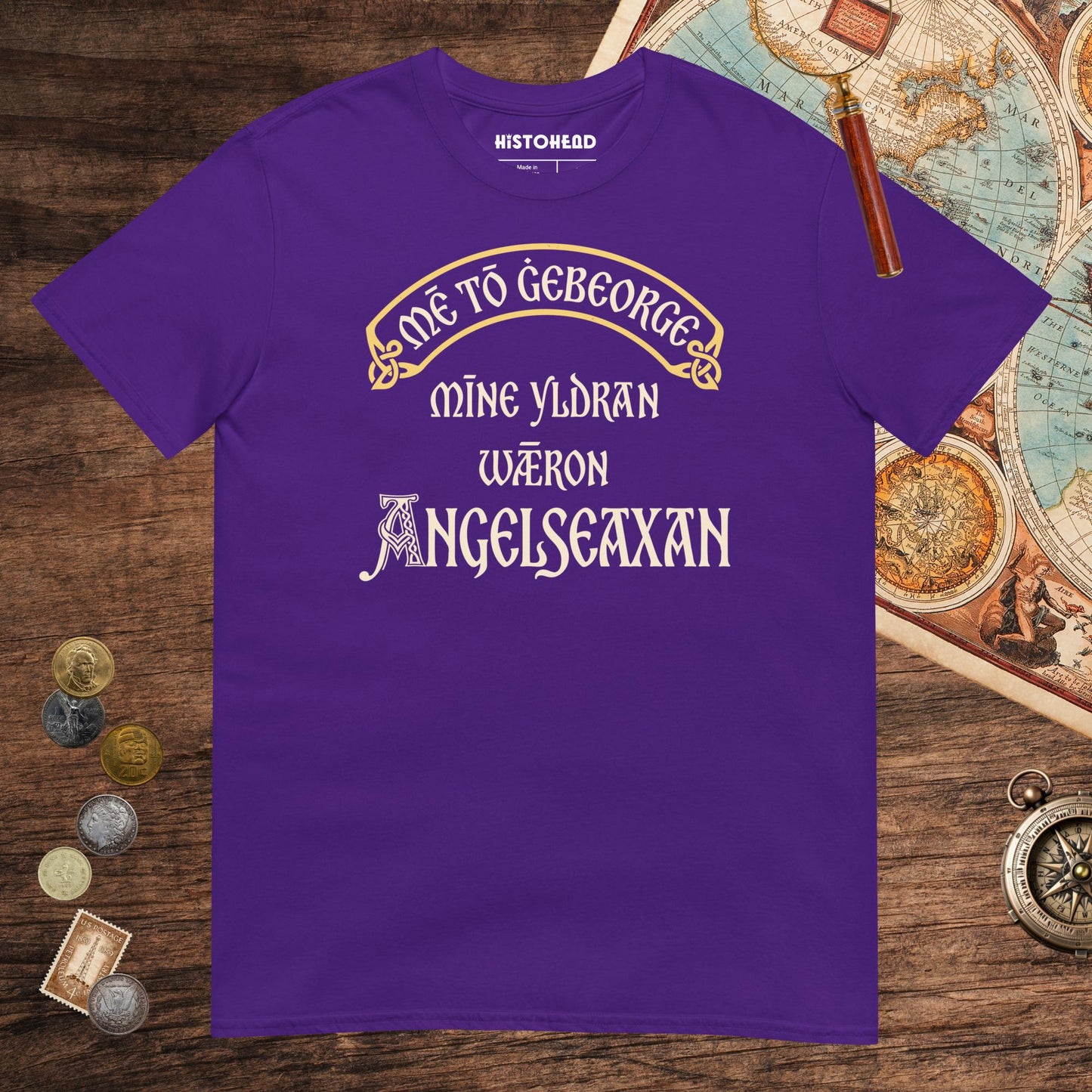 Purple In My Defense My Ancestors Were Anglo-Saxons Tee - history buff gift by HistoHead