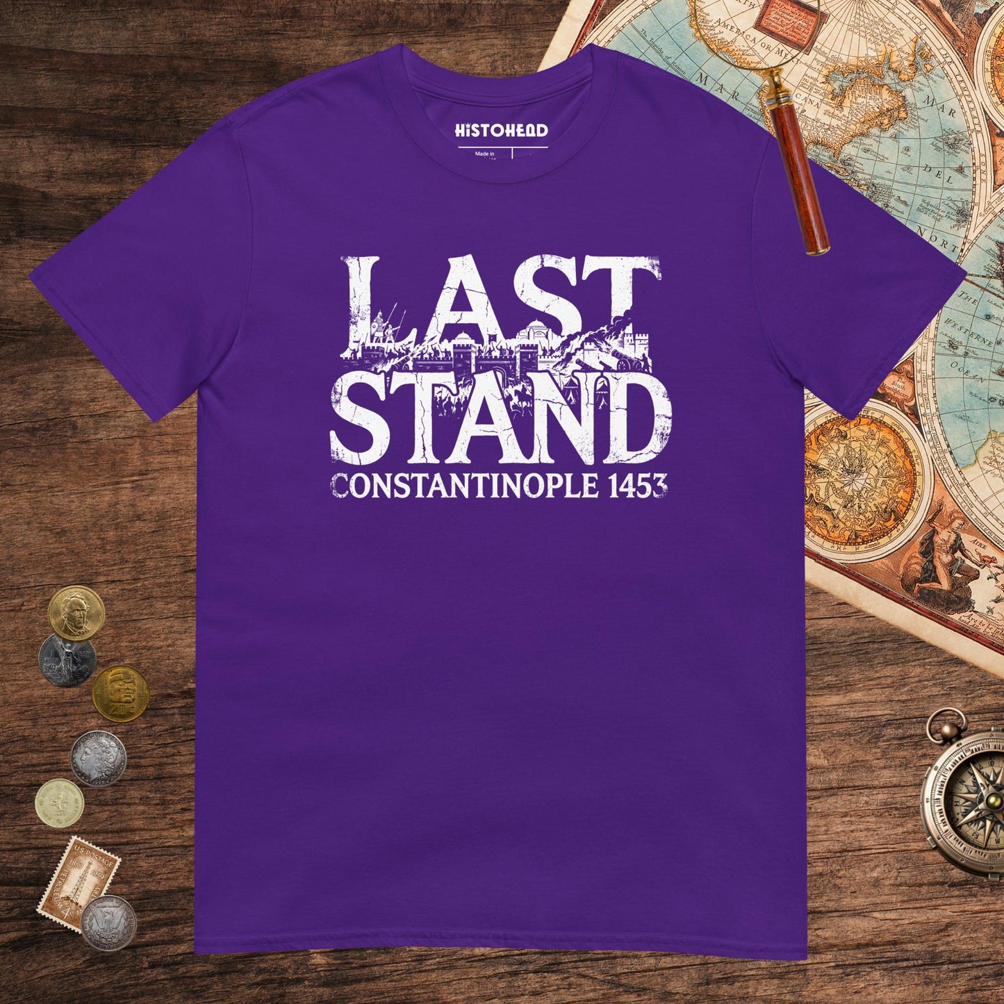 Purple Last Stand Constantinople 1453 Tee - history buff gift by HistoHead