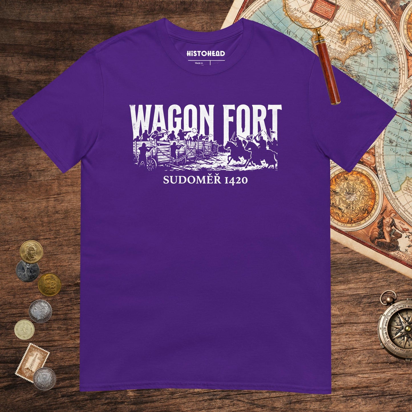 Purple Wagon Fort Battle of Sudoměř Tee - history buff gift by HistoHead