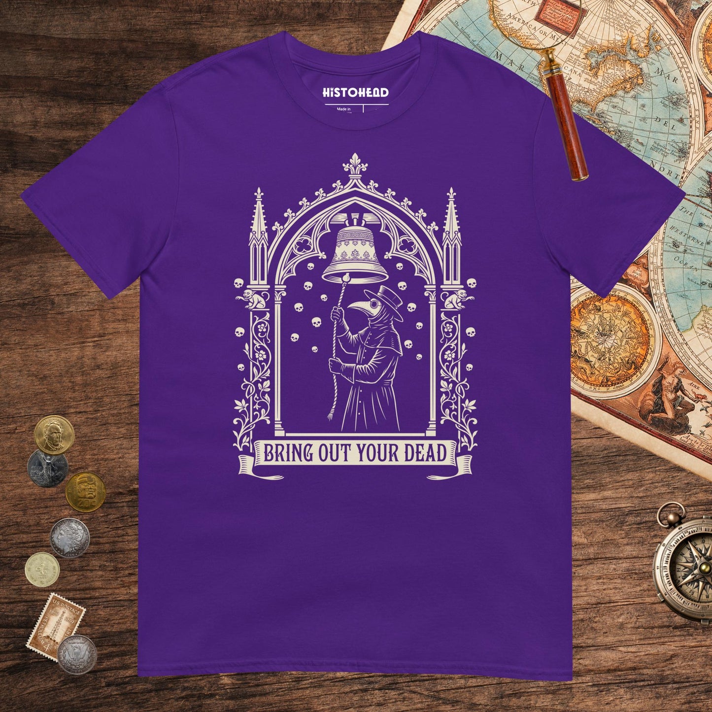 Purple Bring Out Your Dead Tee - history buff gift by HistoHead