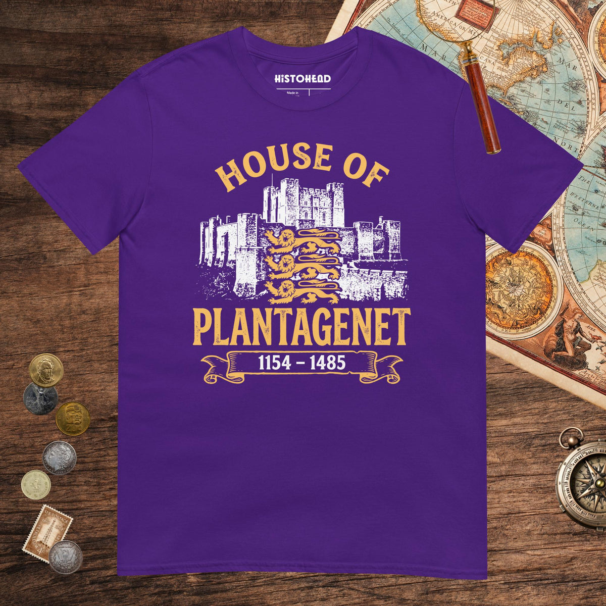 Purple House of Plantagenet Tee - history buff gift by HistoHead