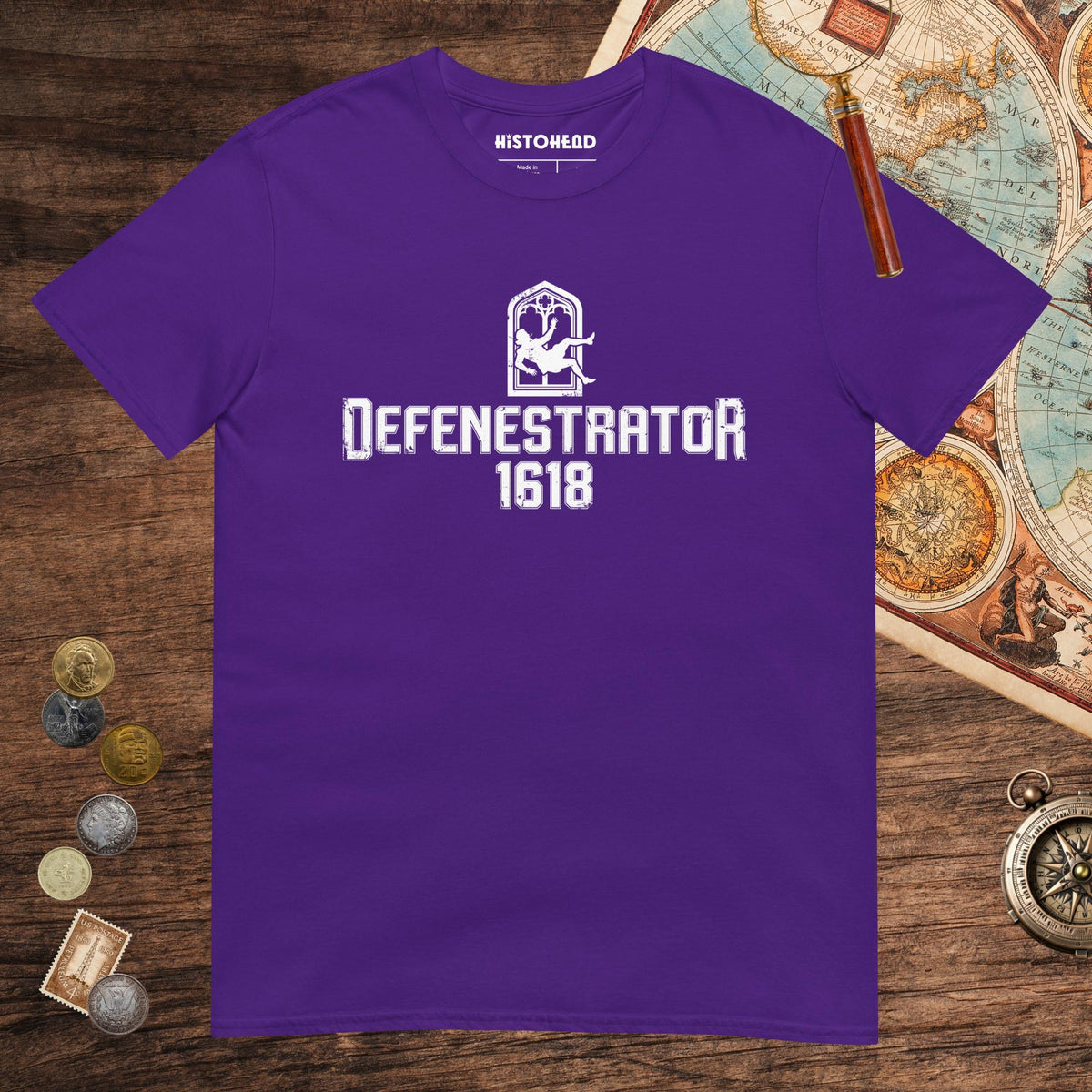 Purple Defenestrator Tee - history buff gift by HistoHead