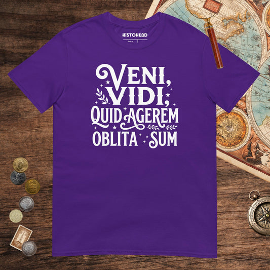 Purple Latin I Came I Saw I Forgot I Was Doing (Feminine Version) Tee - history buff gift by HistoHead