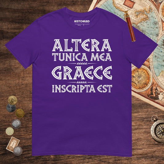 Purple Latin My Other Shirt Is In Greek Tee - history buff gift by HistoHead