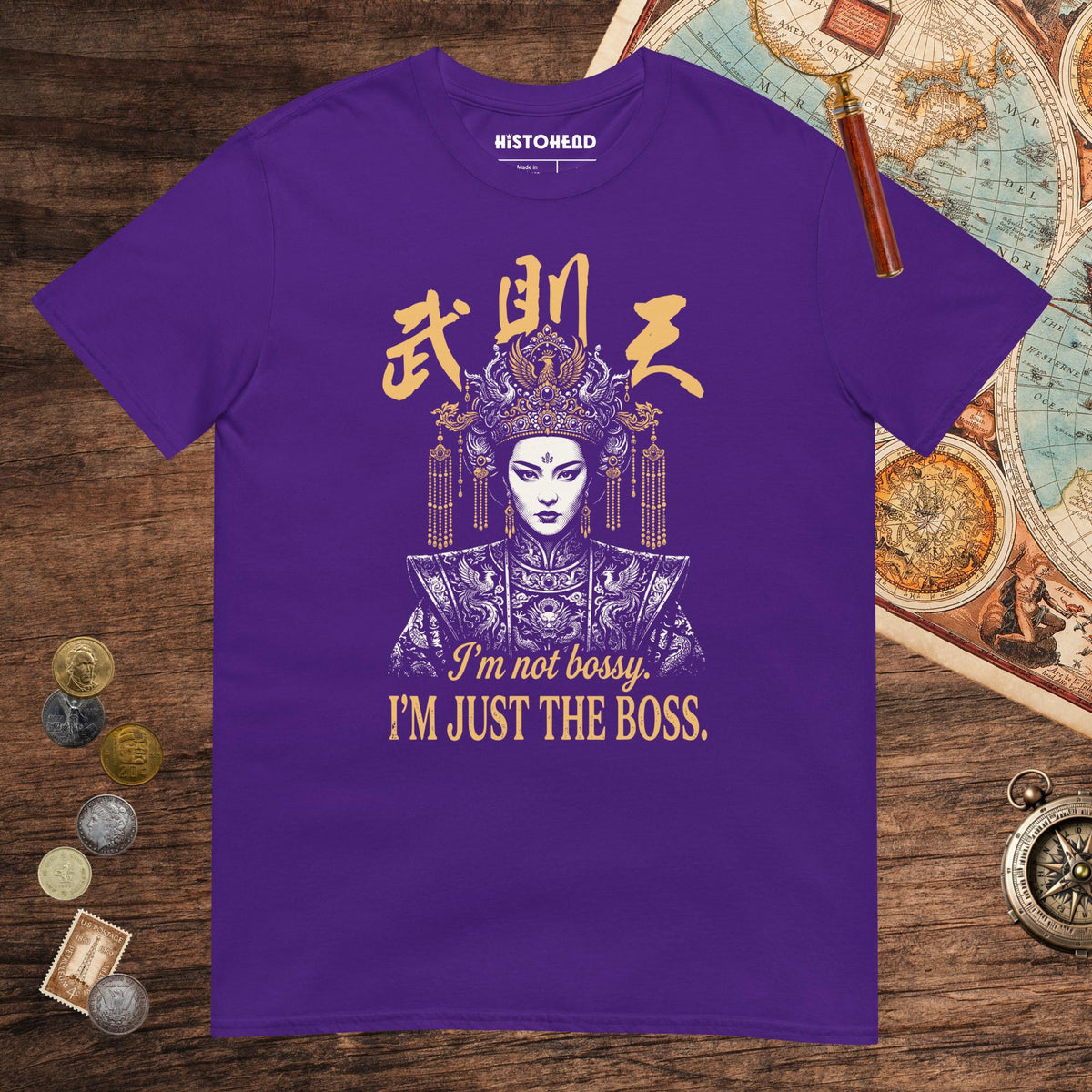 Purple Wu Zetian I'm Not Bossy Tee - history buff gift by HistoHead