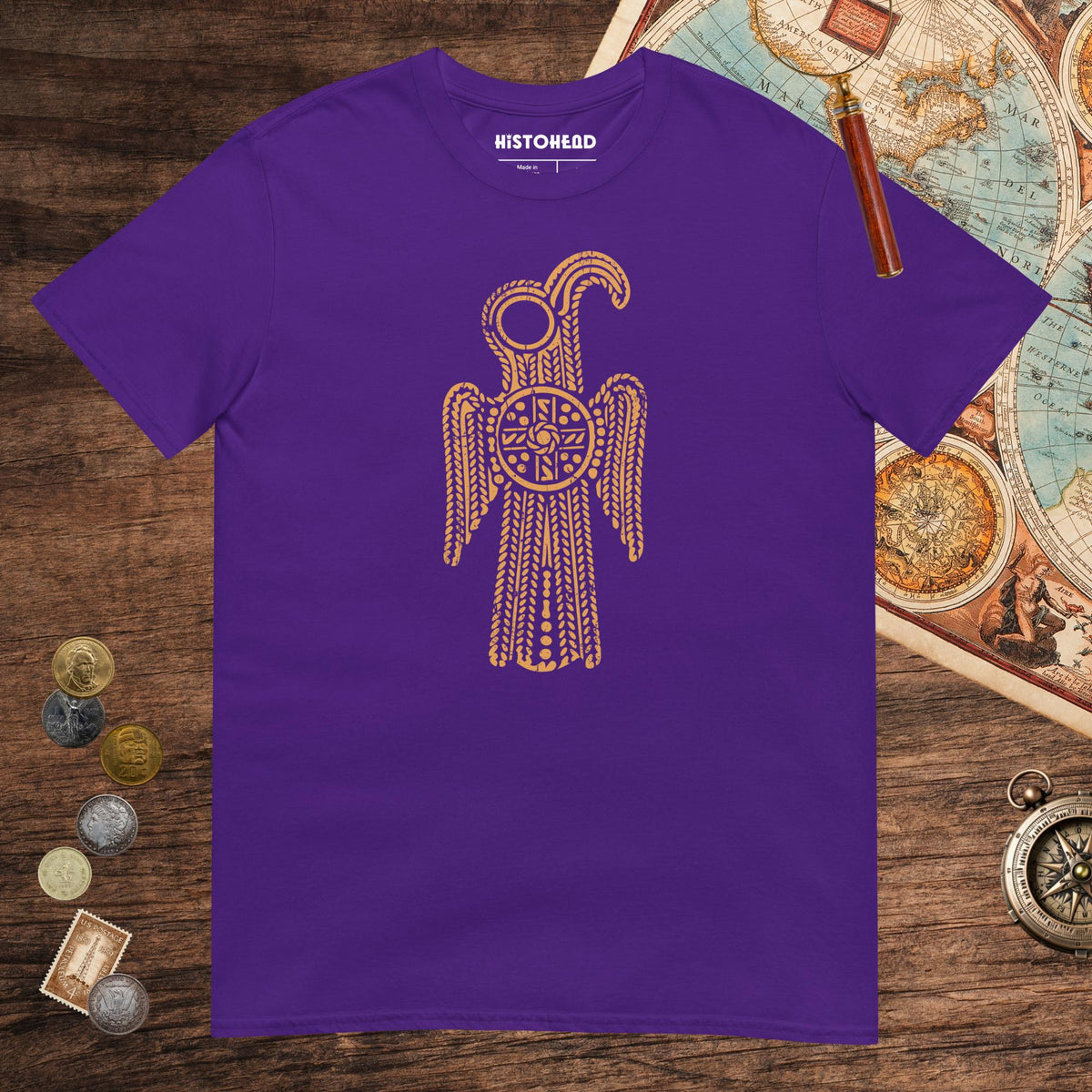 Purple Anglo-Saxon Eagle Tee - history buff gift by HistoHead