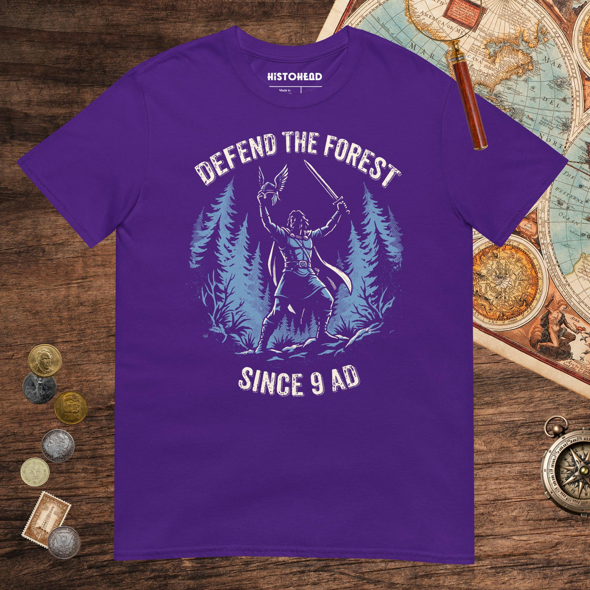 Purple Defend the Forest Tee - history buff gift by HistoHead