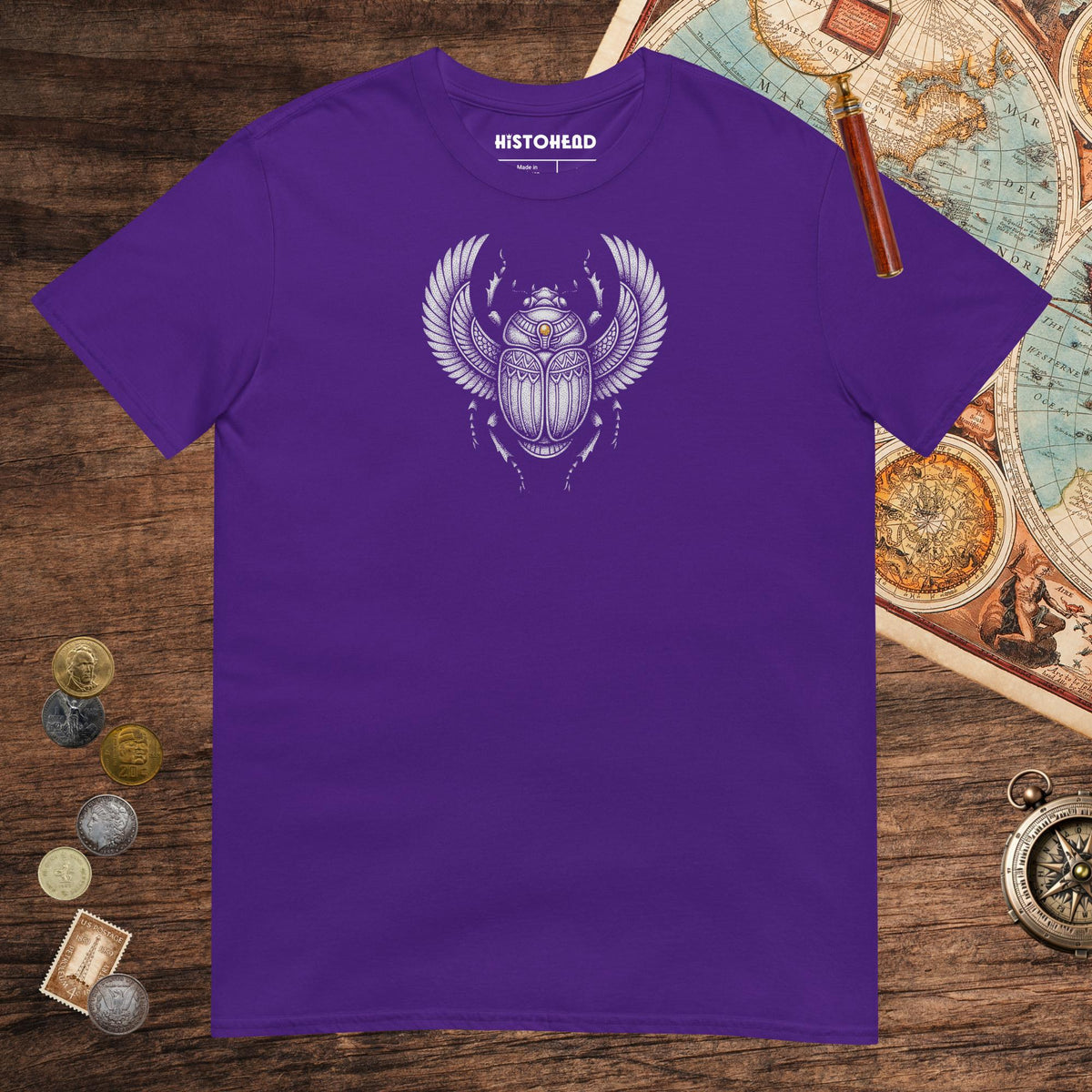 Purple Khepri God of Rebirth Tee - history buff gift by HistoHead