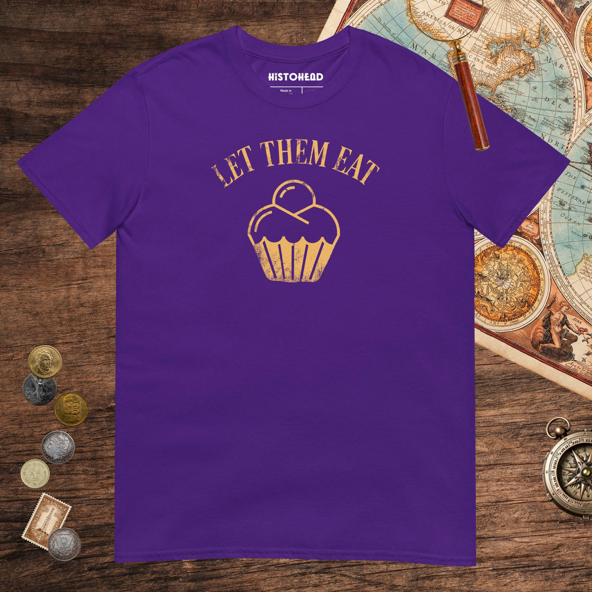Purple Let Them Eat Cake Tee - history buff gift by HistoHead