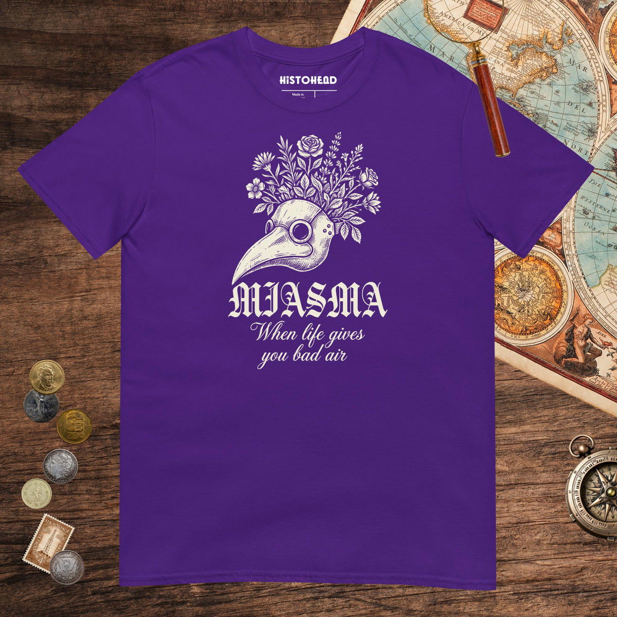 Purple Miasma When Life Gives You Bad Air Tee - history buff gift by HistoHead
