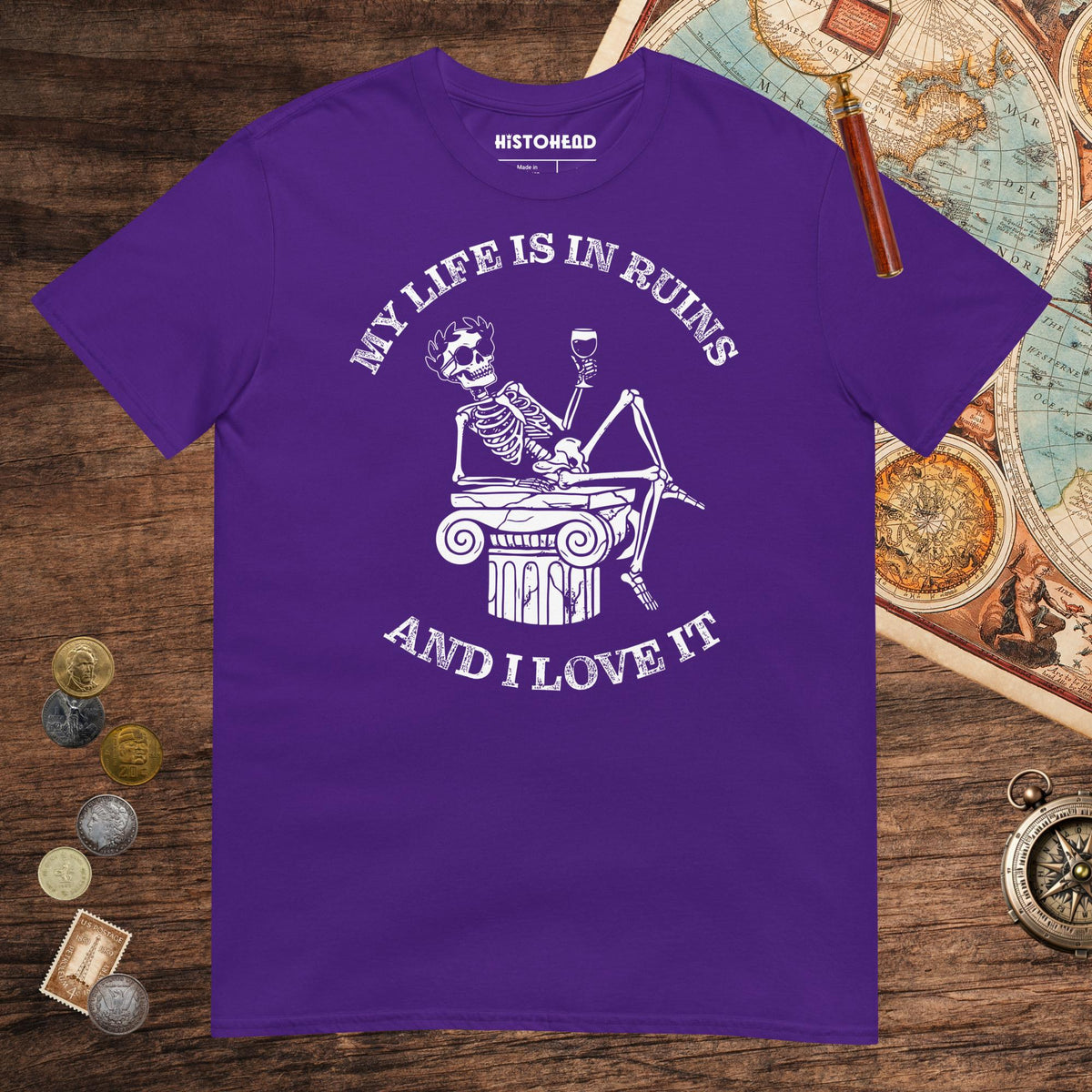 Purple My Life is in Ruins Tee - history buff gift by HistoHead