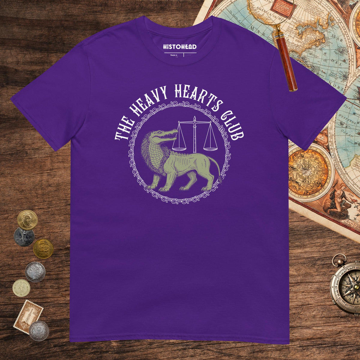 Purple The Heavy Hearts Club Tee - history buff gift by HistoHead