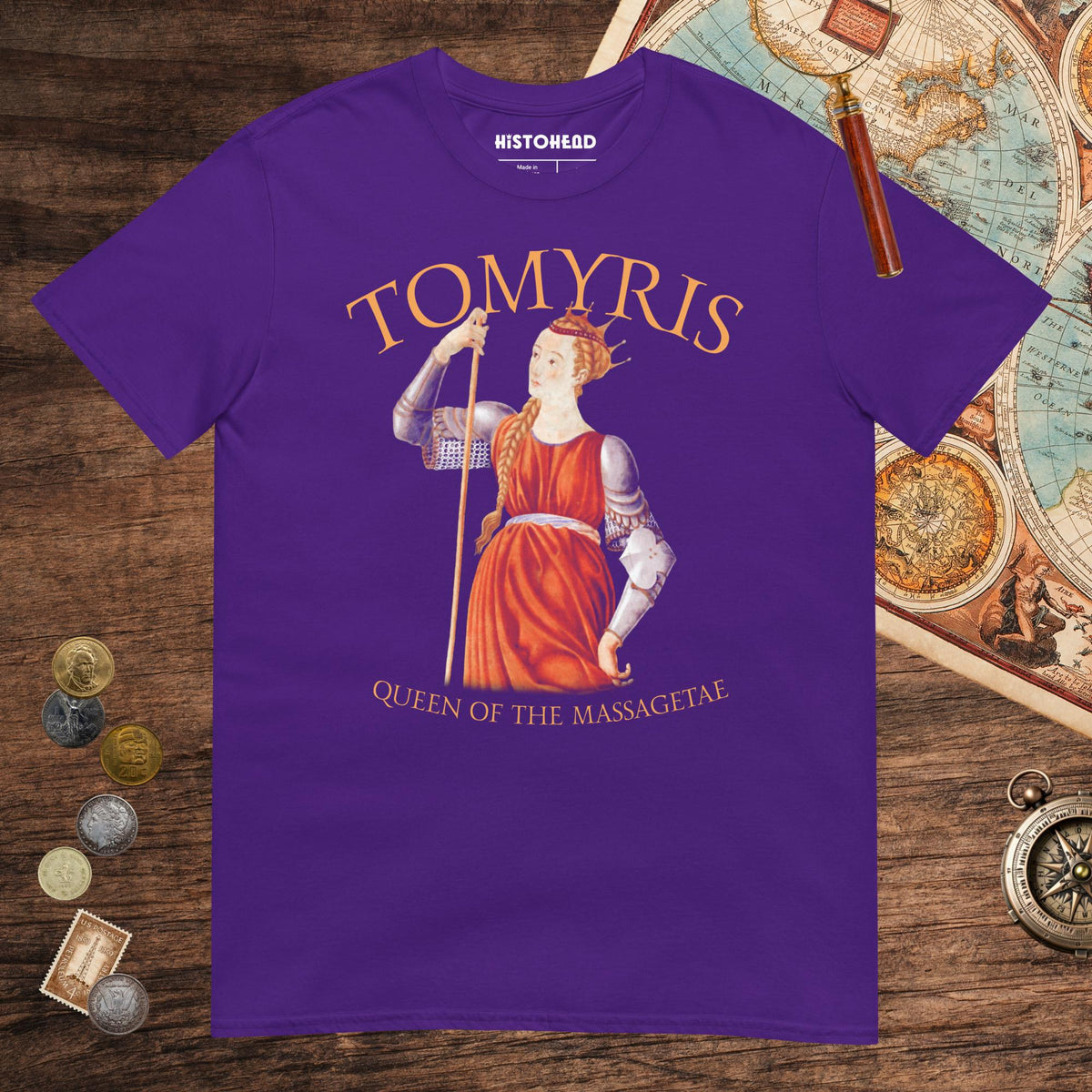 Purple Tomyris Queen of the Massagetae Tee - history buff gift by HistoHead
