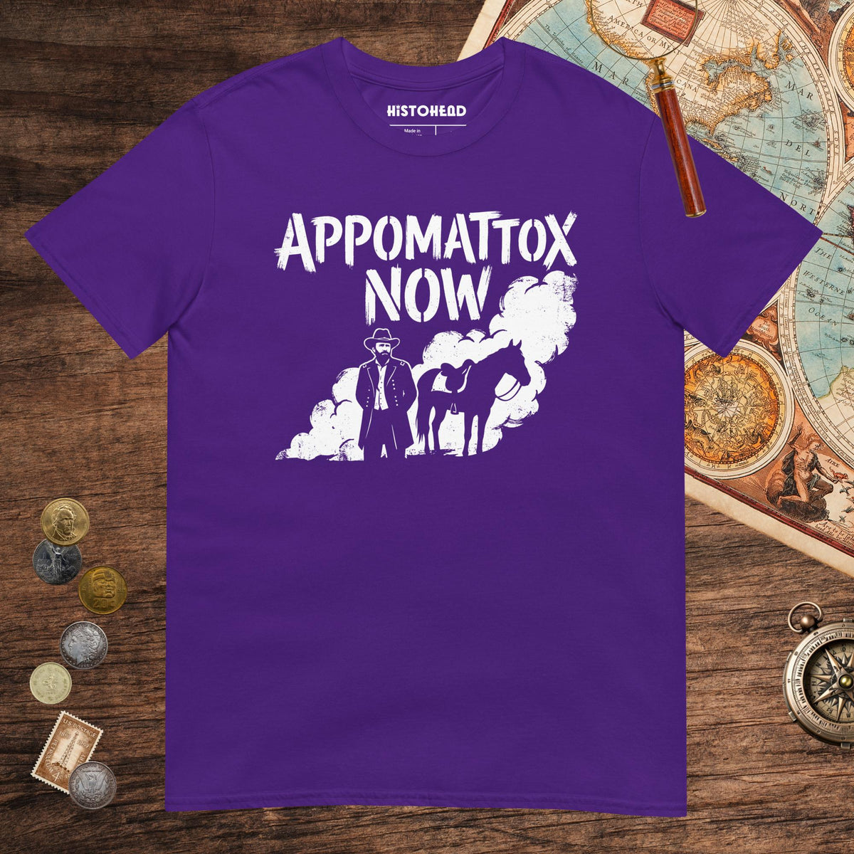 Purple Appomattox Now Tee - history buff gift by HistoHead