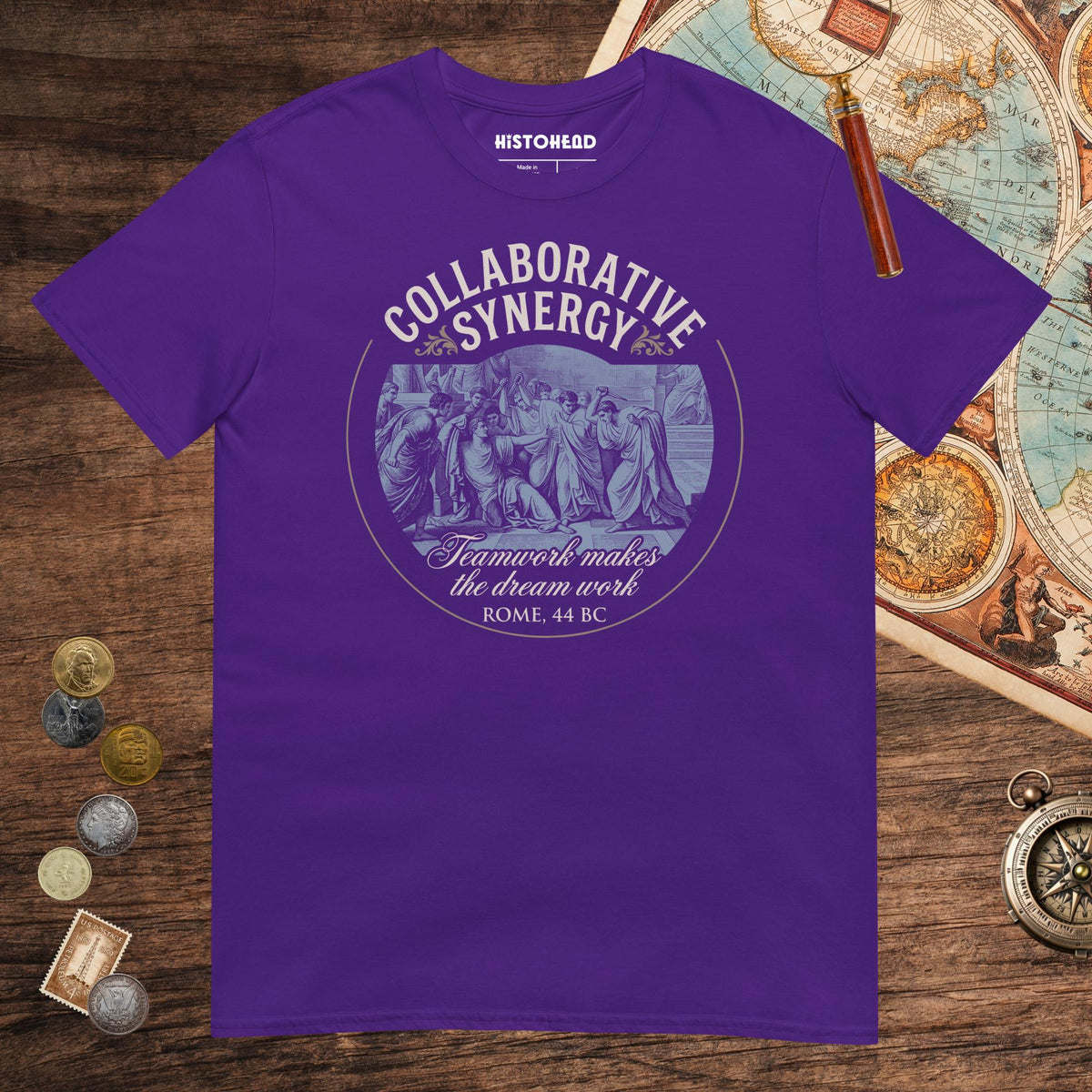 Purple Collaborative Synergy Tee - history buff gift by HistoHead
