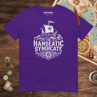 Purple The Hanseatic Syndicate Tee - history buff gift by HistoHead