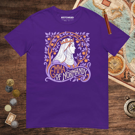 Purple Emma Of Normandy Tee - history buff gift by HistoHead