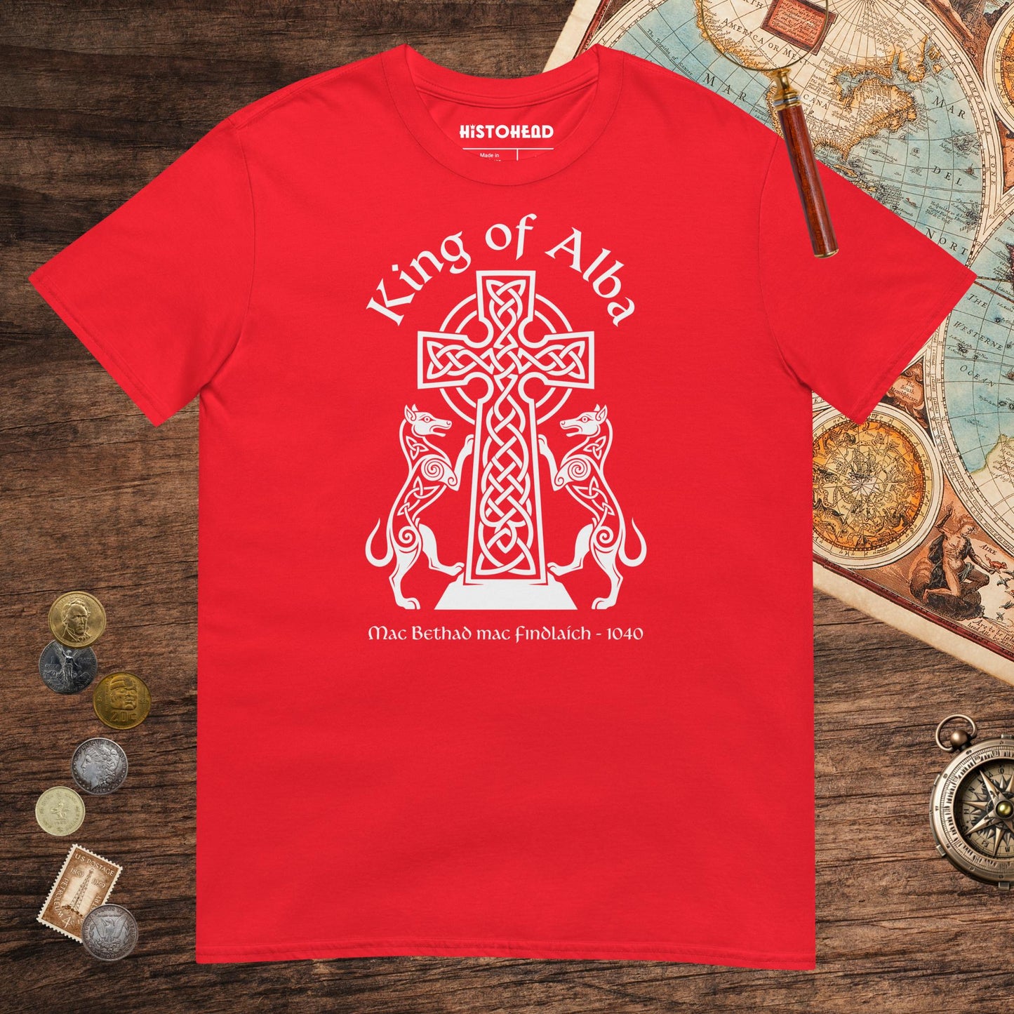 Red King of Alba Tee - history buff gift by HistoHead