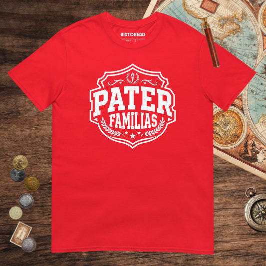 Red Pater Familias Latin Tee - history buff gift by HistoHead