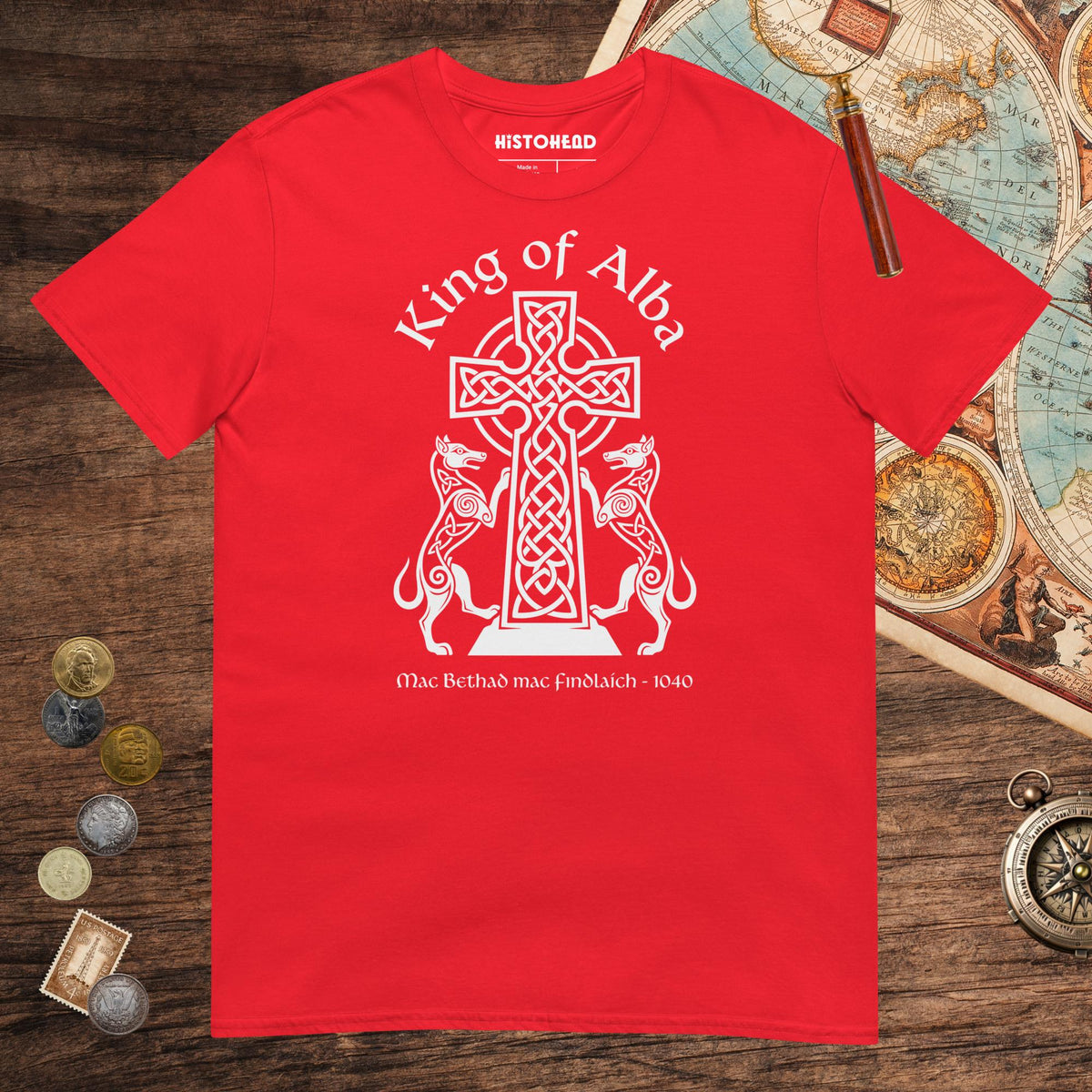 Red King of Alba Tee - history buff gift by HistoHead