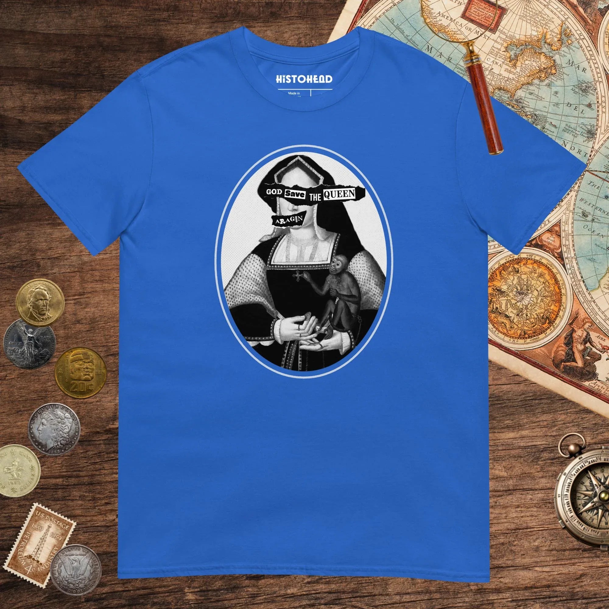 Royal God Save the Queen Katherine of Aragon Tee - history buff gift by HistoHead