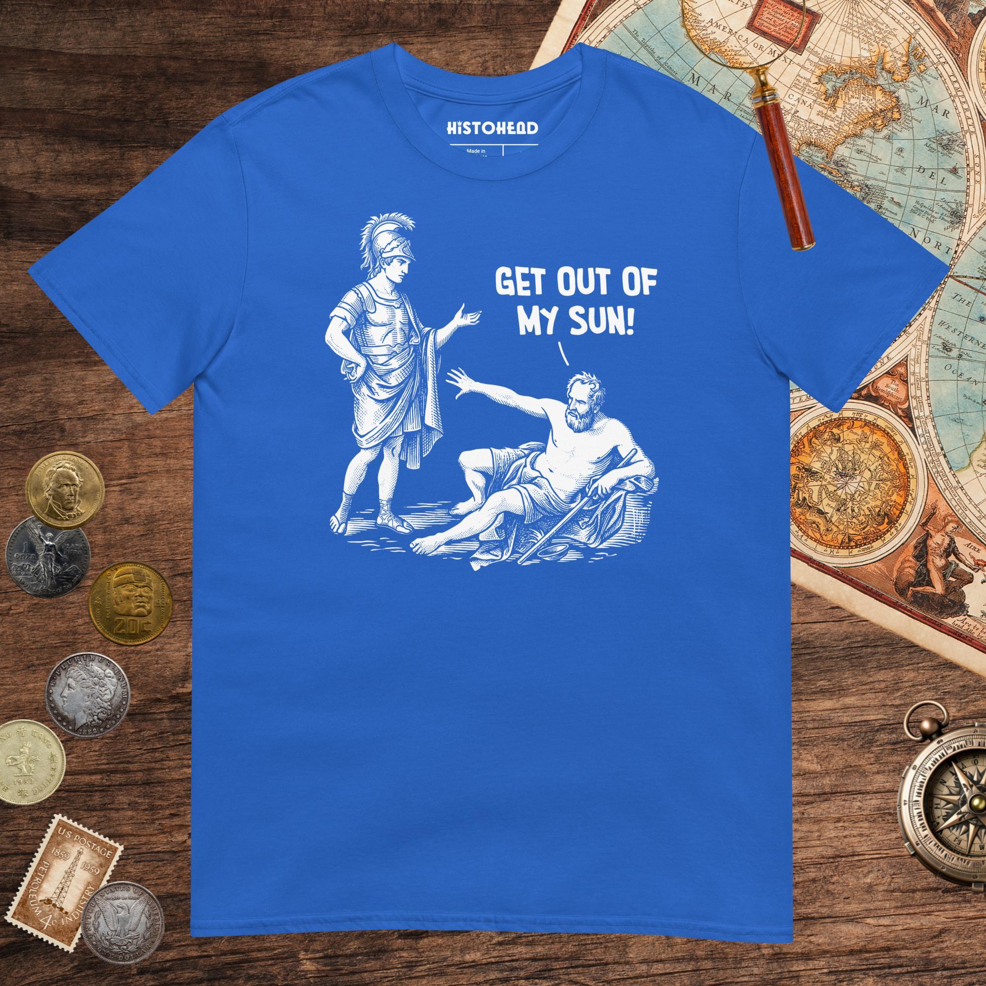 Royal Diogenes: Get Out of My Sun Tee - history buff gift by HistoHead