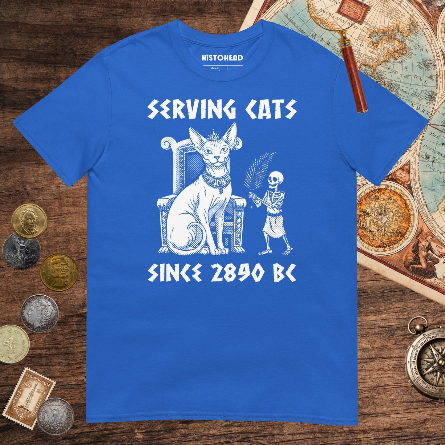 Royal Serving Cats Since 2890 BC Tee - history buff gift by HistoHead