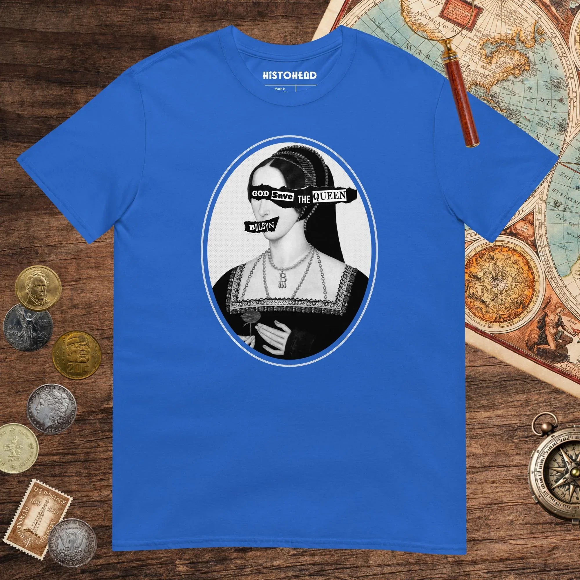 Royal God Save the Queen Anne Boleyn Tee - history buff gift by HistoHead