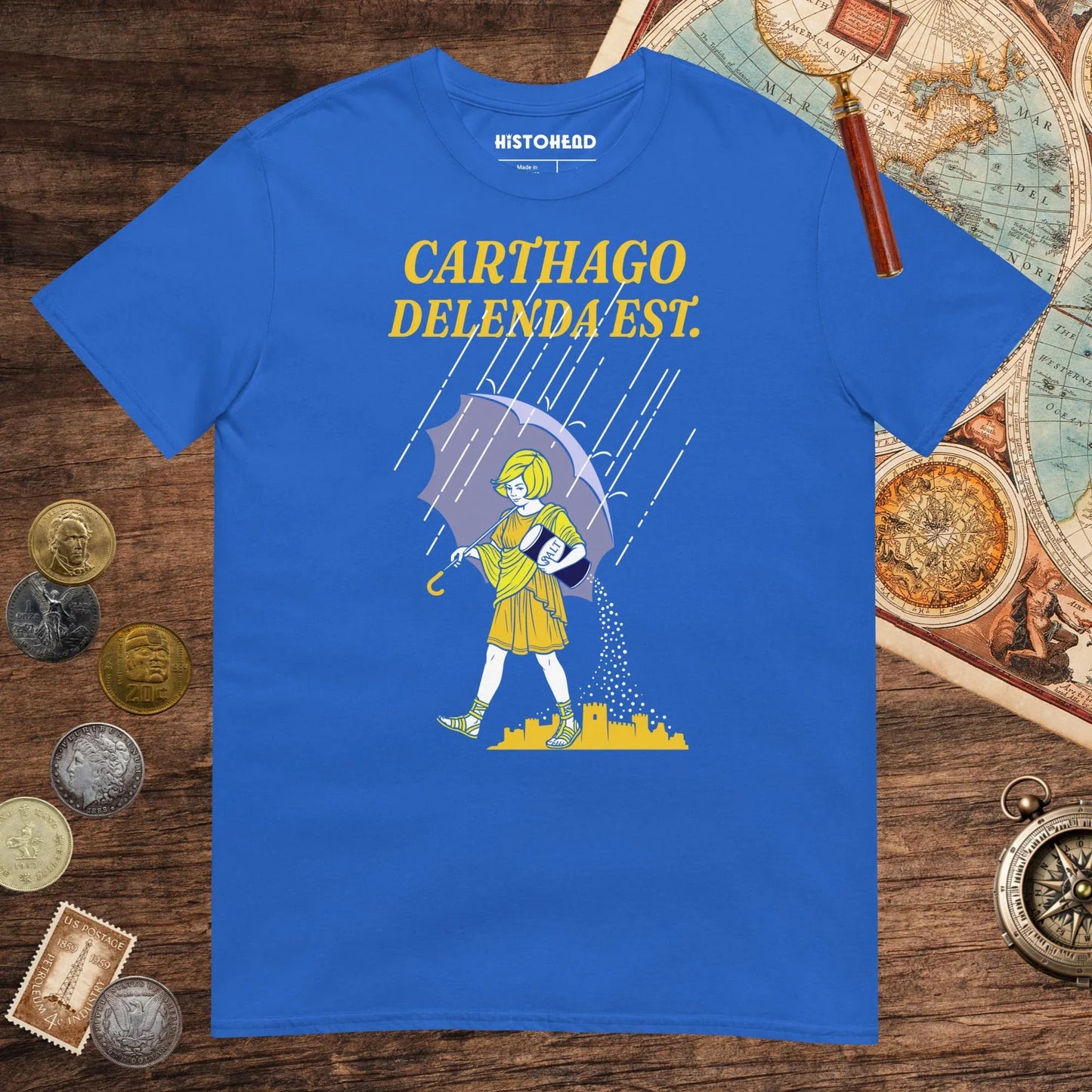 Royal Carthago Delenda Est Salt Girl Tee - history buff gift by HistoHead