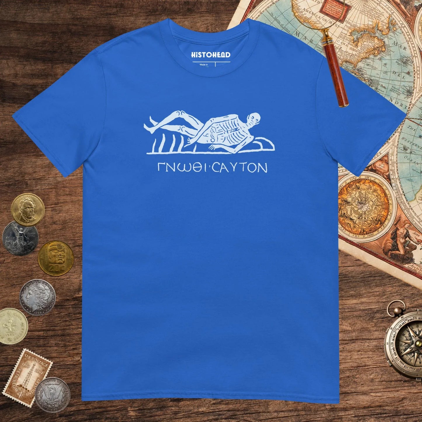 Royal Know Thyself Skeleton Tee - history buff gift by HistoHead