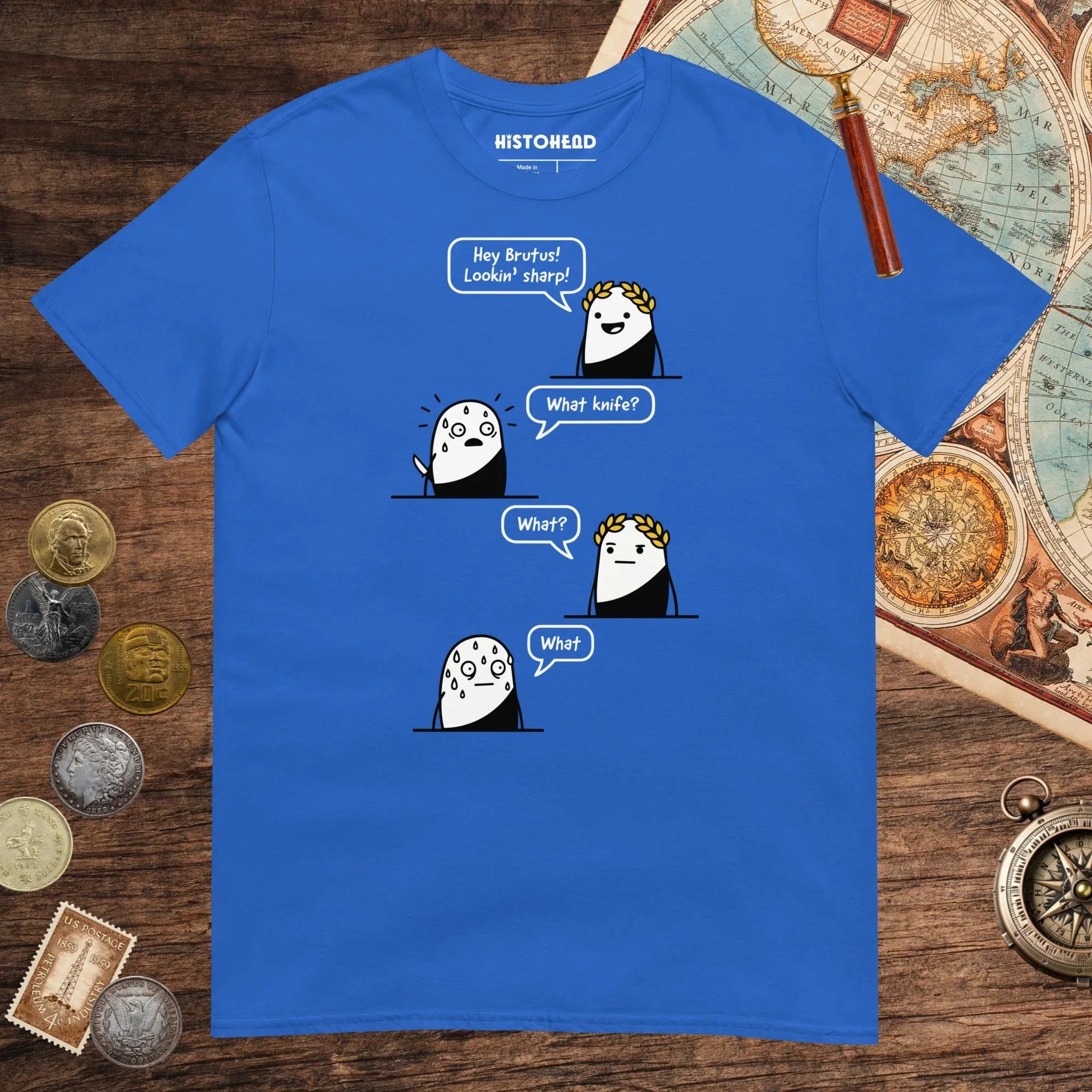 Royal Caesar and Brutus Comics Tee - history buff gift by HistoHead