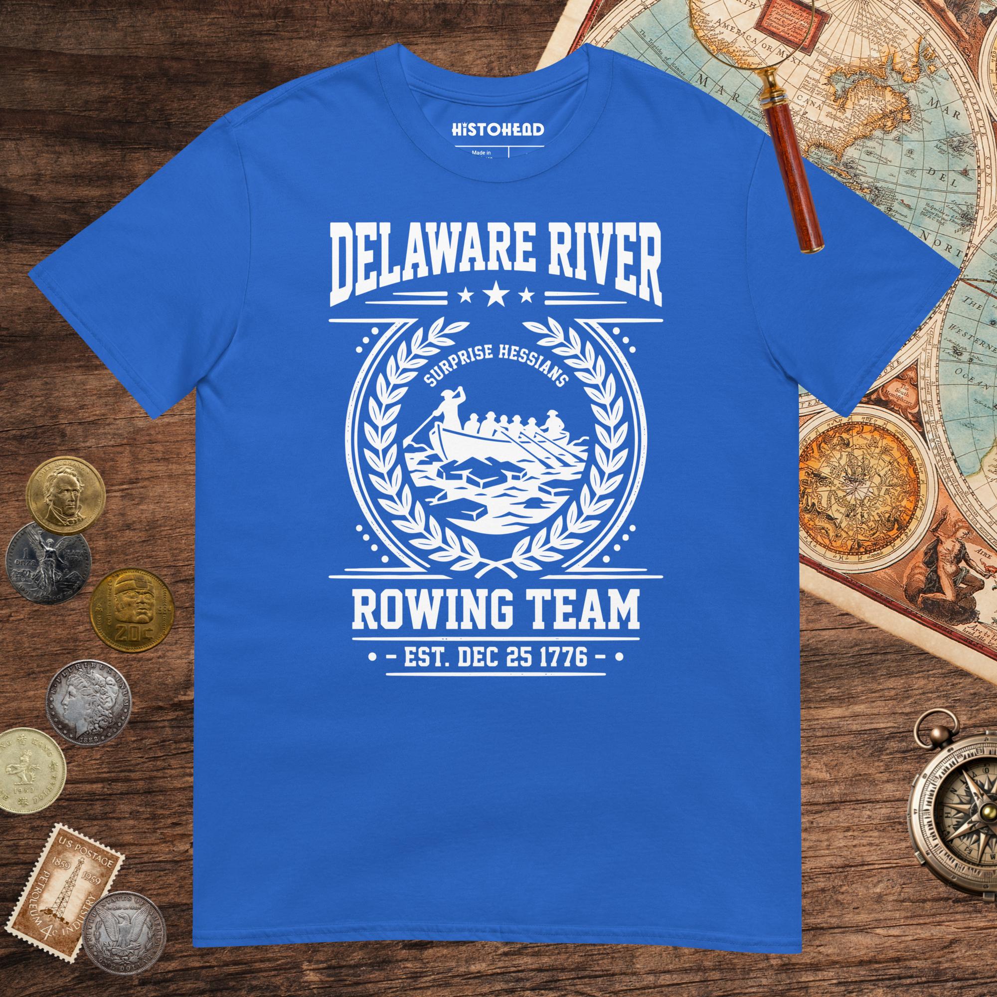 Royal Delaware River Rowing Team Tee - history buff gift by HistoHead