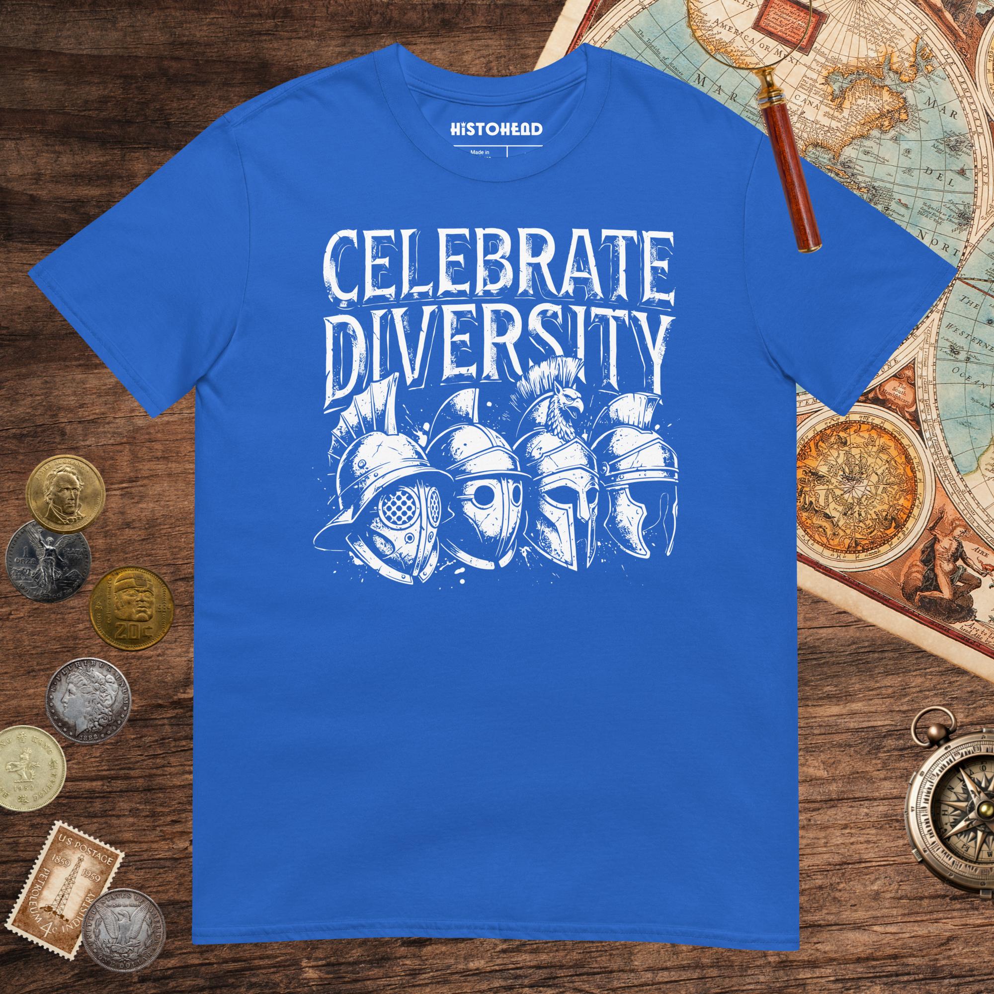 Royal Celebrate Diversity Gladiator Helmets Edition Tee - history buff gift by HistoHead
