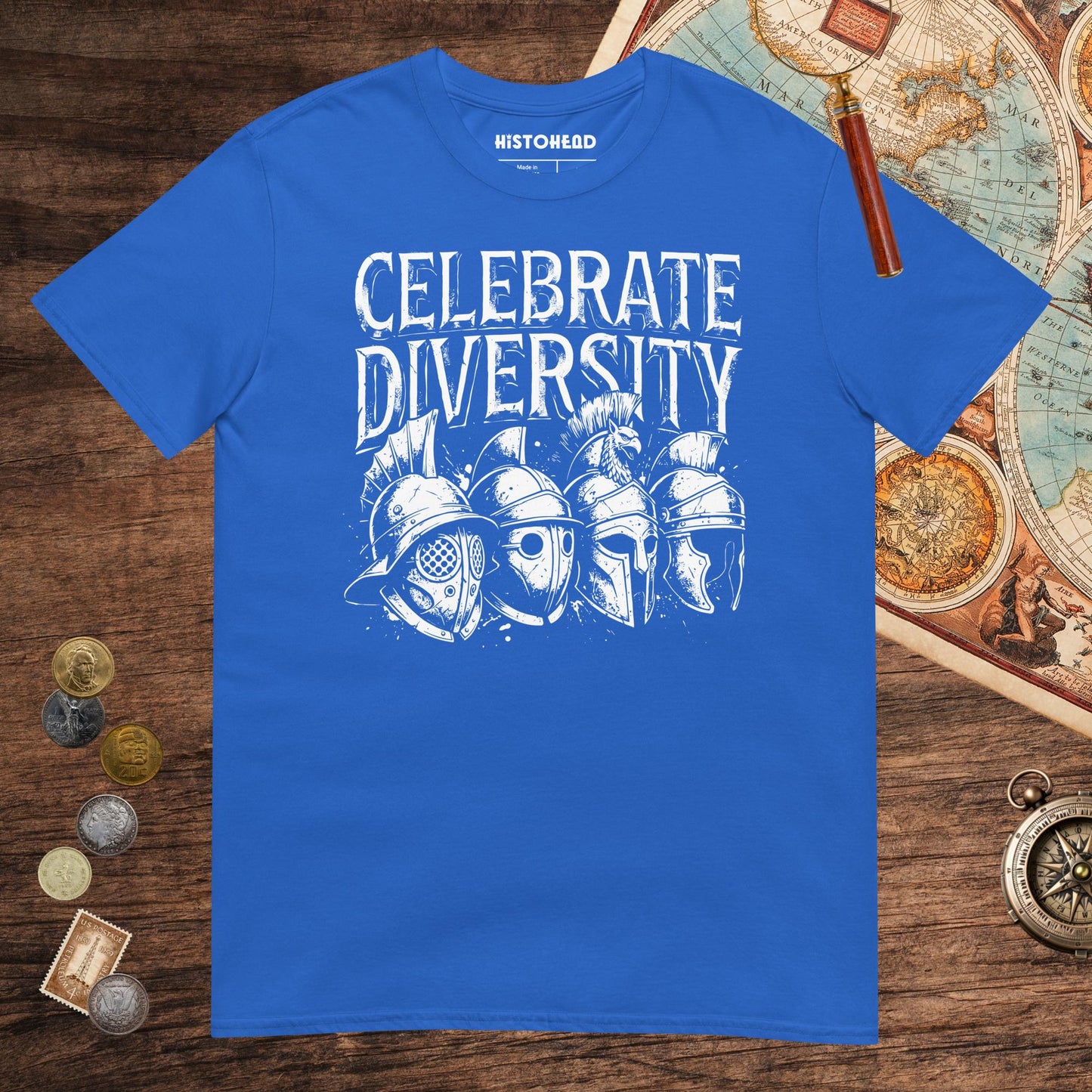 Royal Celebrate Diversity Gladiator Helmets Edition Tee - history buff gift by HistoHead
