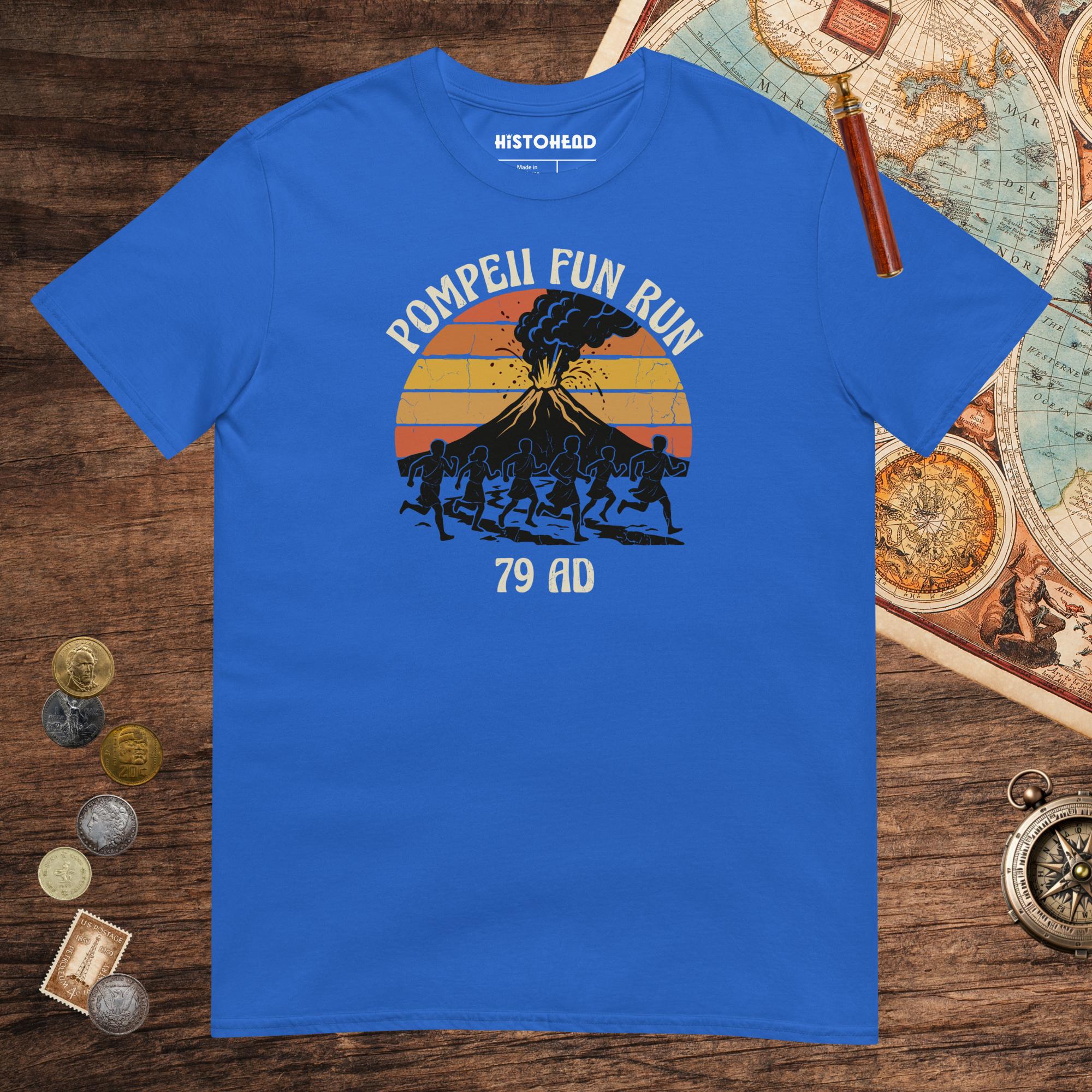 Royal Pompeii Fun Run Retro Tee - history buff gift by HistoHead