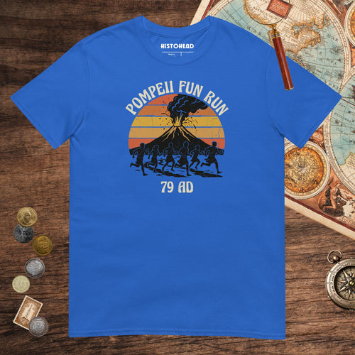 Royal Pompeii Fun Run Retro Tee - history buff gift by HistoHead