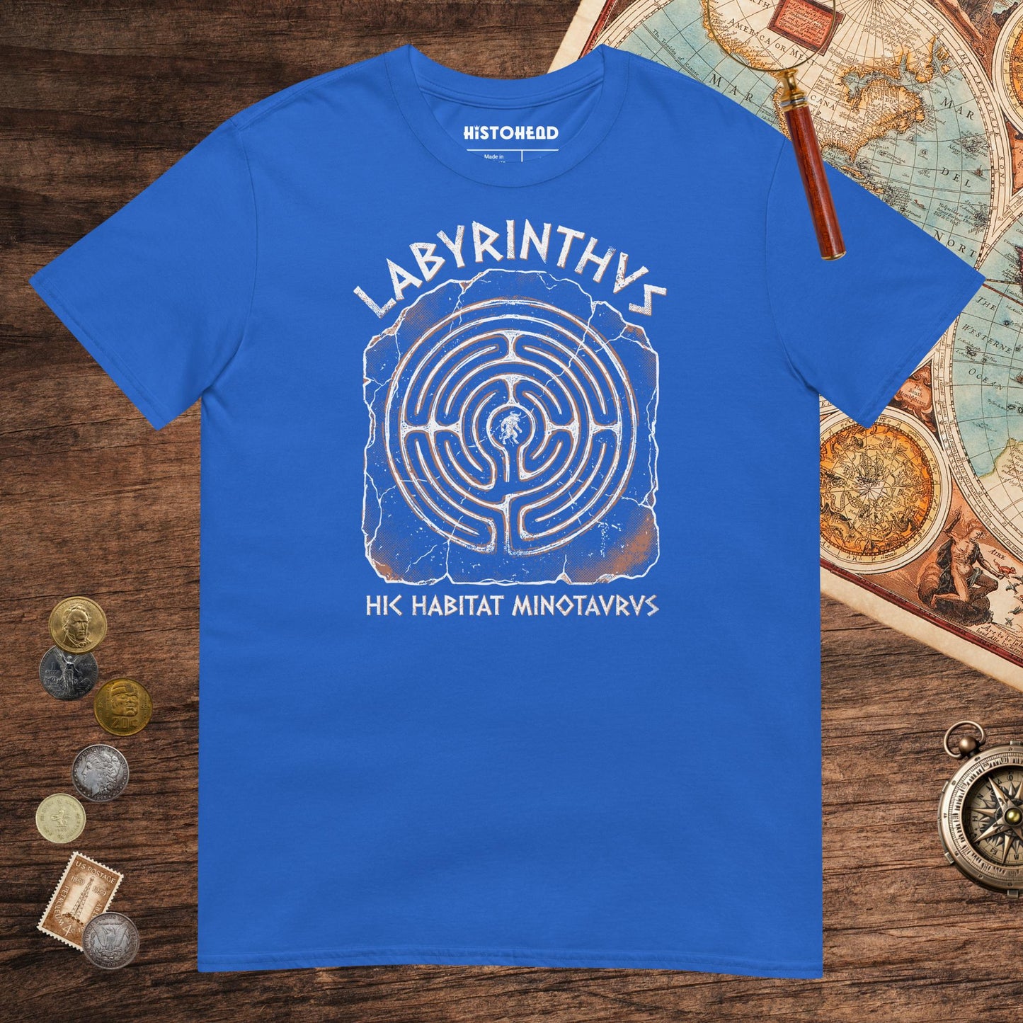 Royal Labyrinthus Here Lives Minotaur Tee - history buff gift by HistoHead