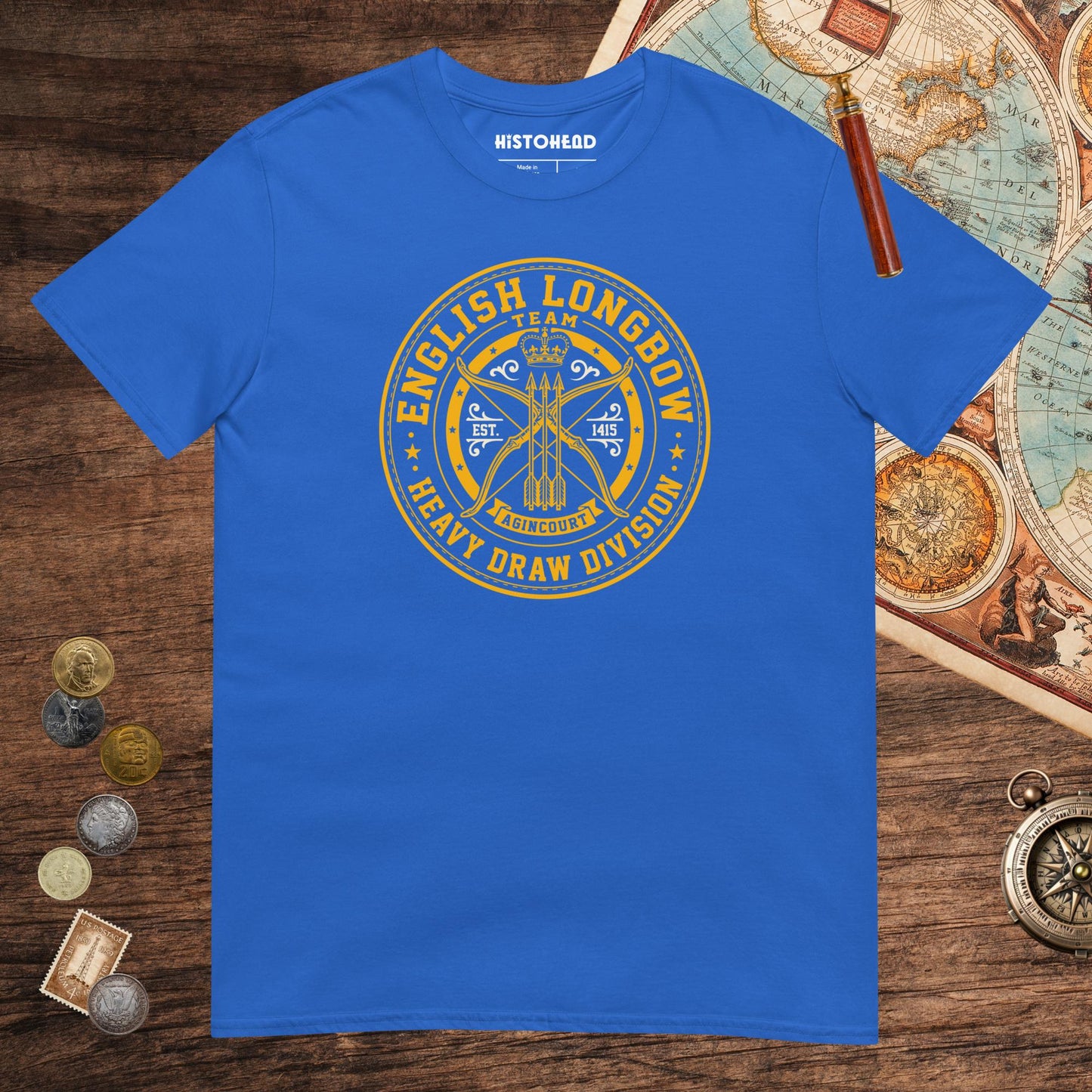 Royal English Longbow Heavy Draw Division Tee - history buff gift by HistoHead