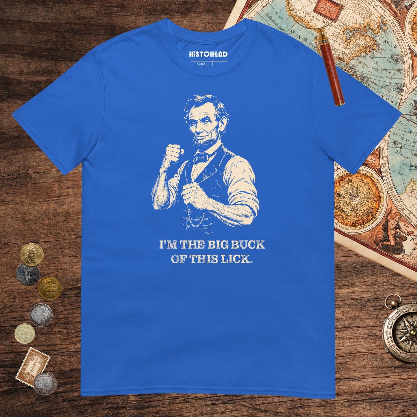 Royal Lincoln The Big Buck Tee - history buff gift by HistoHead