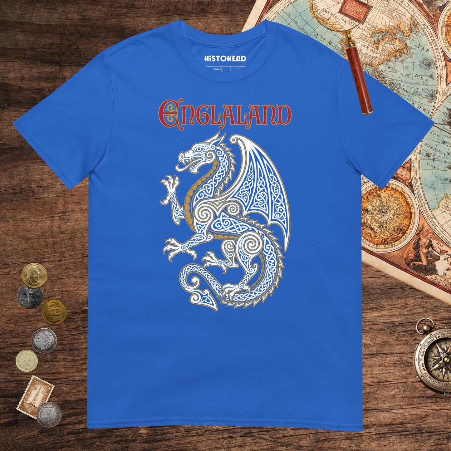 Royal Englaland Dragon Tee - history buff gift by HistoHead