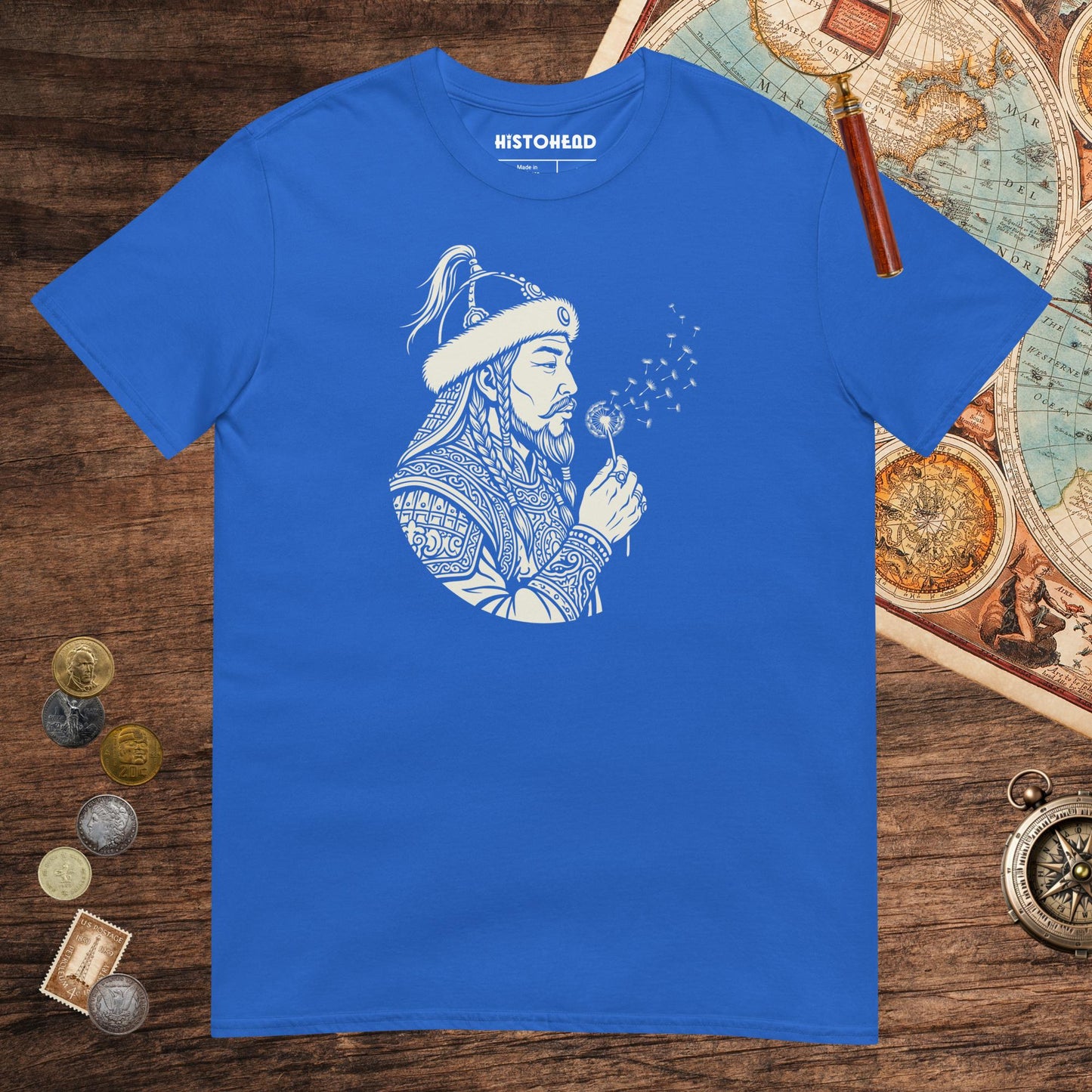 Royal Genghis Khan Blowing Wishes Tee - history buff gift by HistoHead