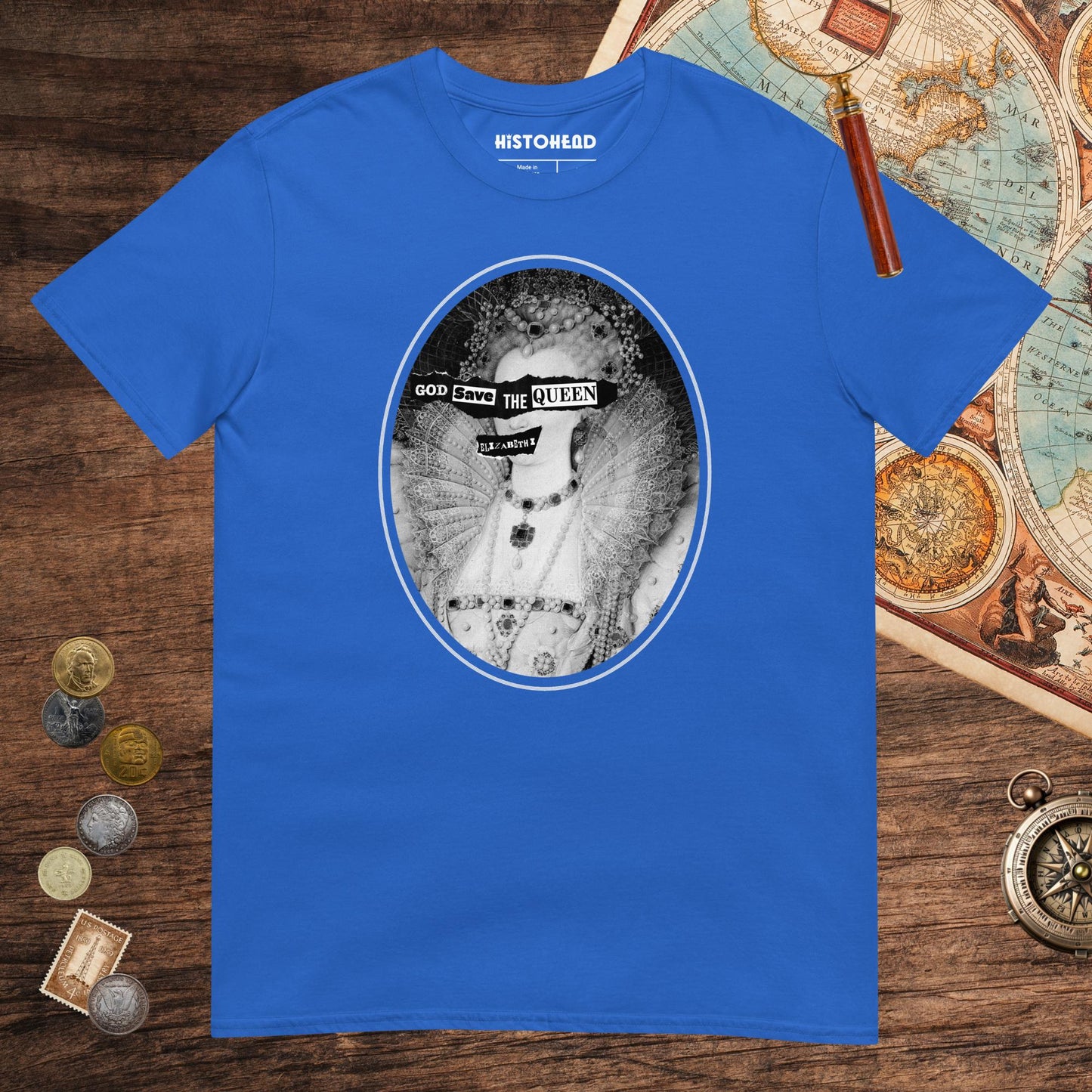 Royal God Save the Queen Elizabeth I Tee - history buff gift by HistoHead