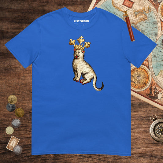 Royal Medieval Cat King Tee - history buff gift by HistoHead