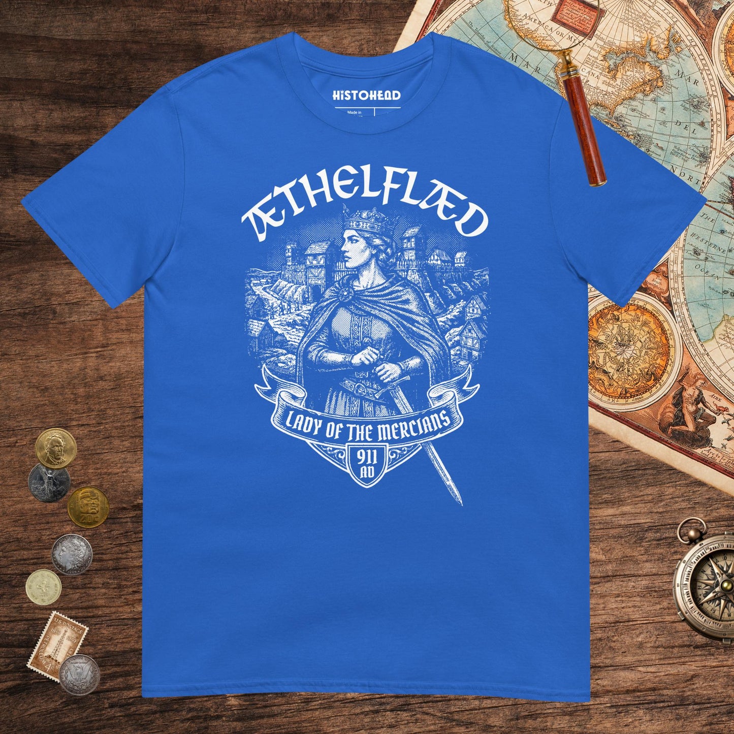 Royal Æthelflæd Lady of the Mercians Tee - history buff gift by HistoHead