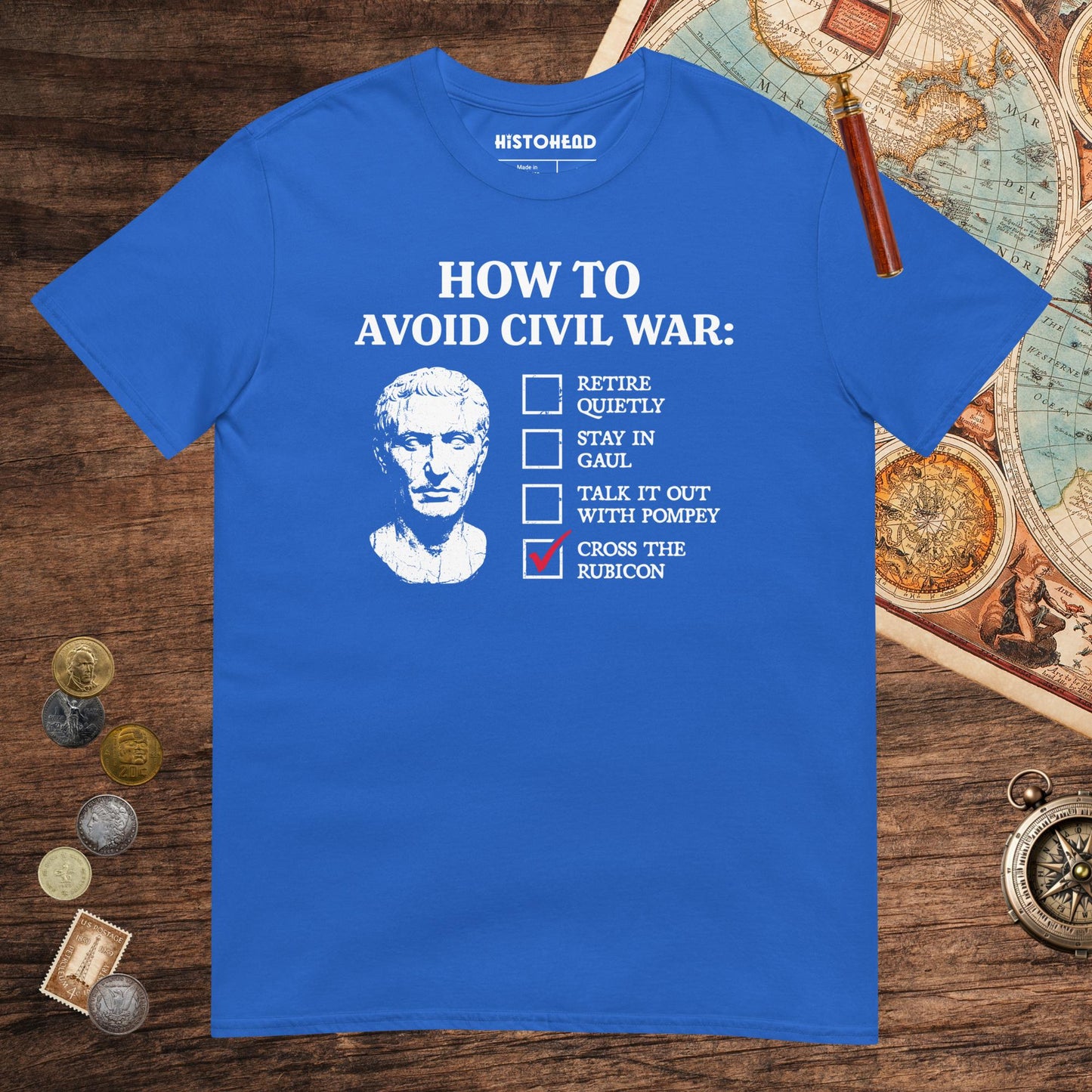 Royal Caesar's Peace Plan Tee - history buff gift by HistoHead