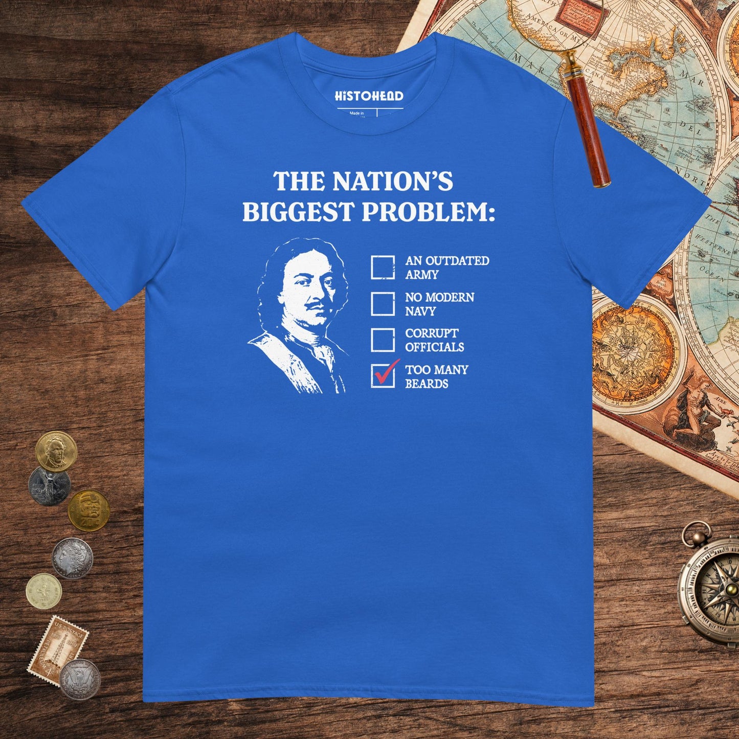 Royal Peter the Great's Beard Tax Tee - history buff gift by HistoHead