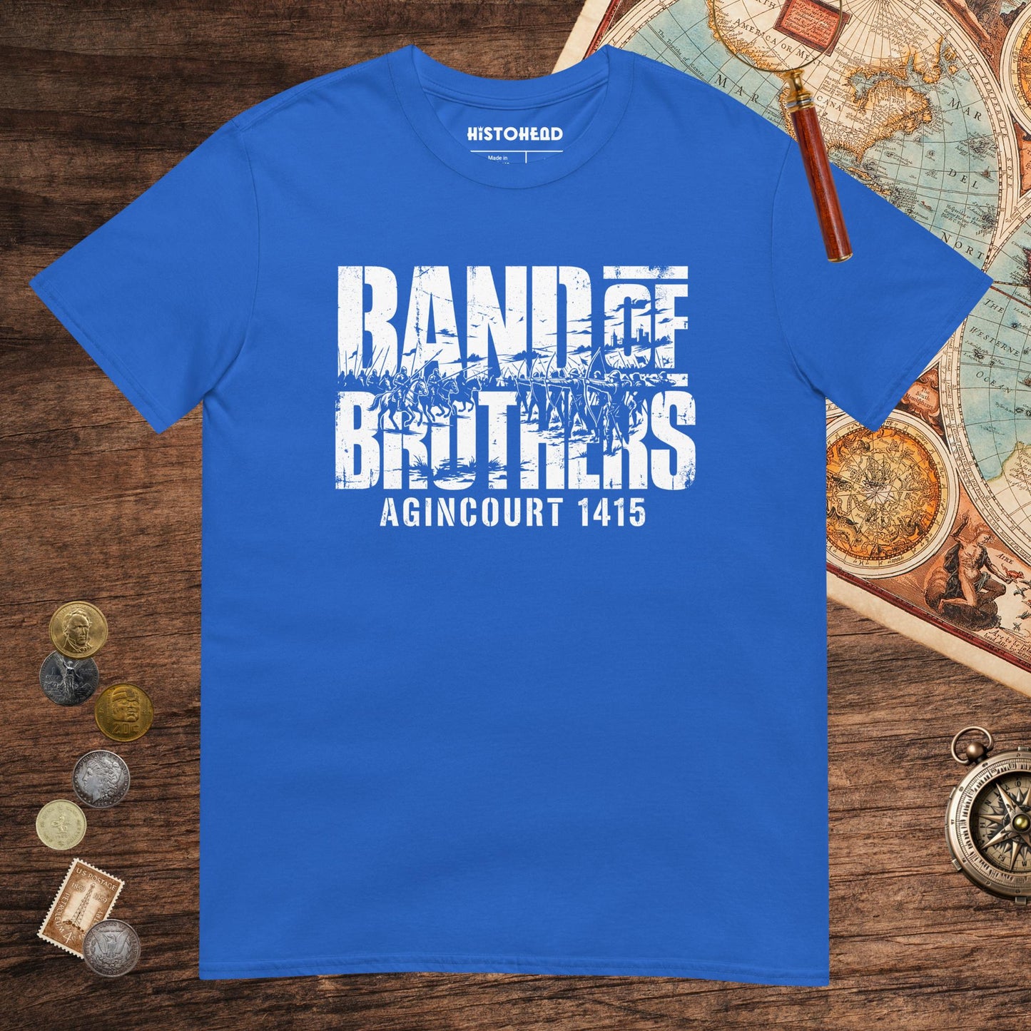 Royal Band of Brothers Agincourt 1415 Tee - history buff gift by HistoHead
