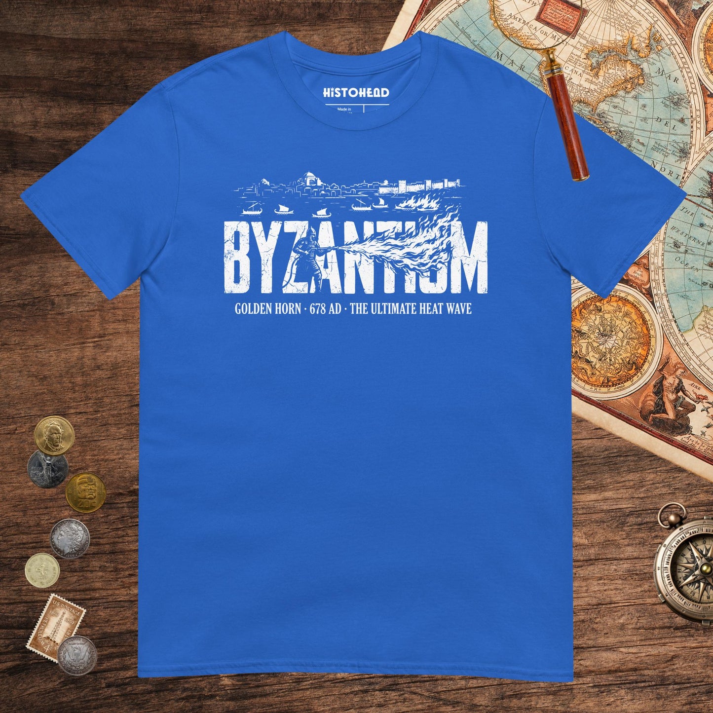 Royal Greek Fire 678 Tee - history buff gift by HistoHead